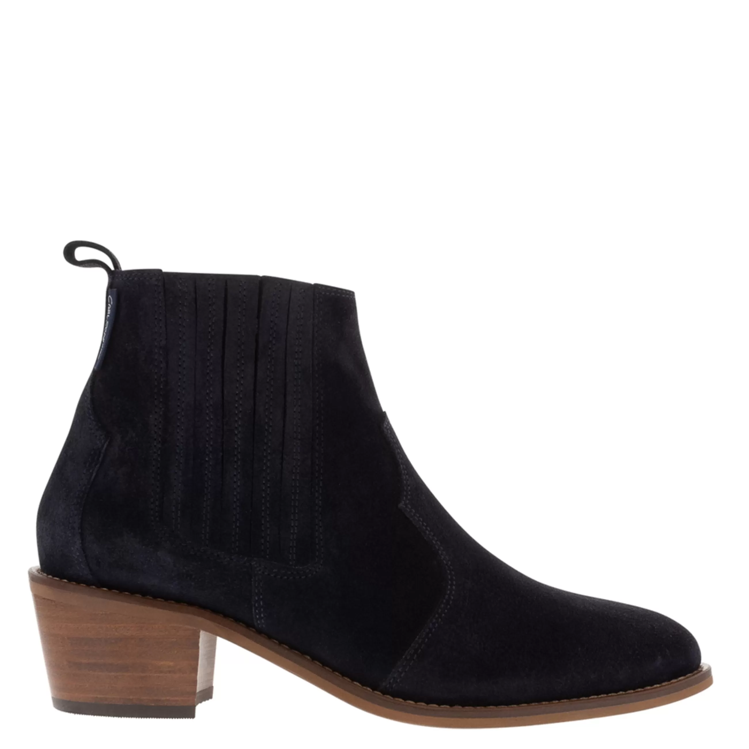 Amelle Navy Suede Chelsea Boots>Carl Scarpa Outlet