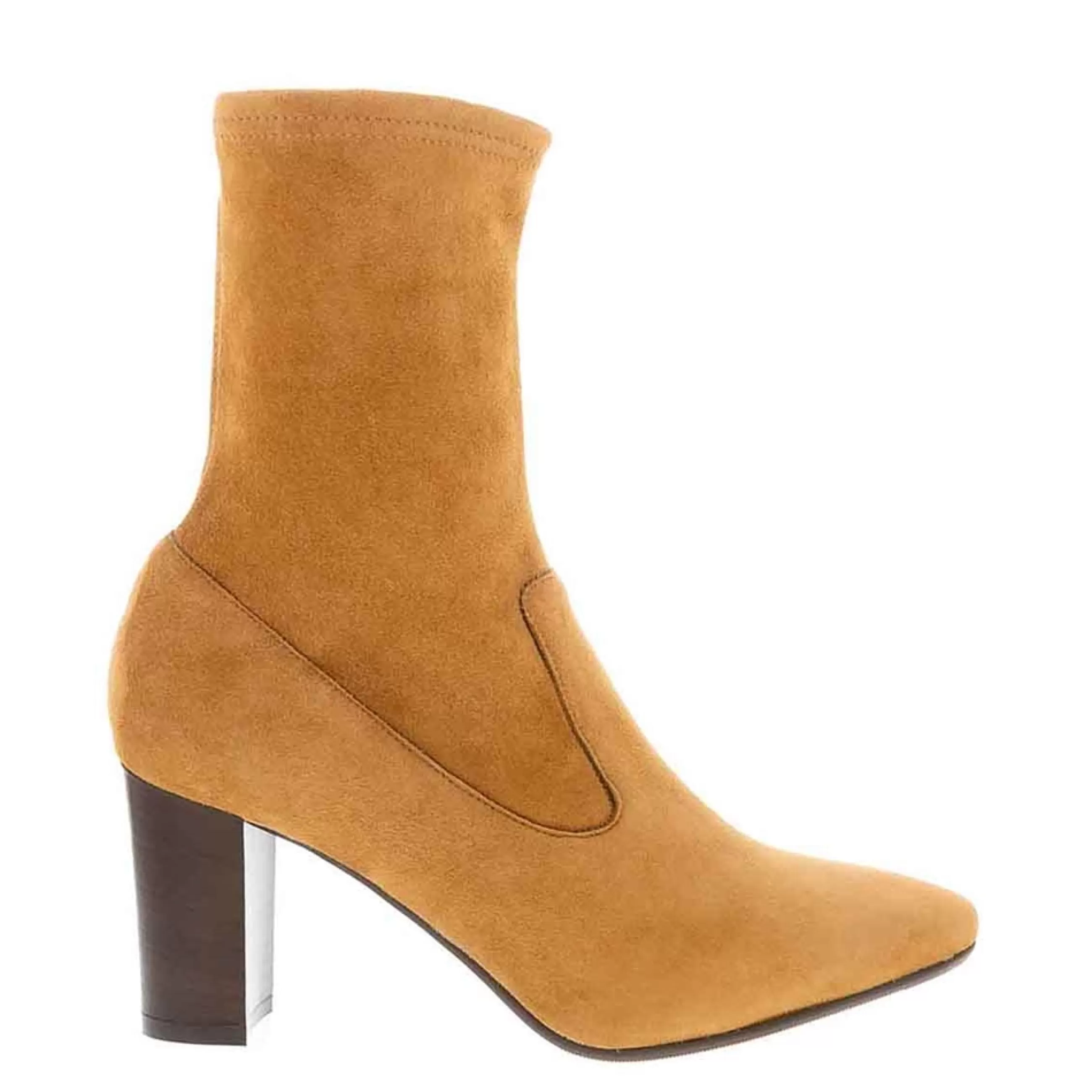 Amethyst Tan Suede Block Heel Ankle Boots>Carl Scarpa Online