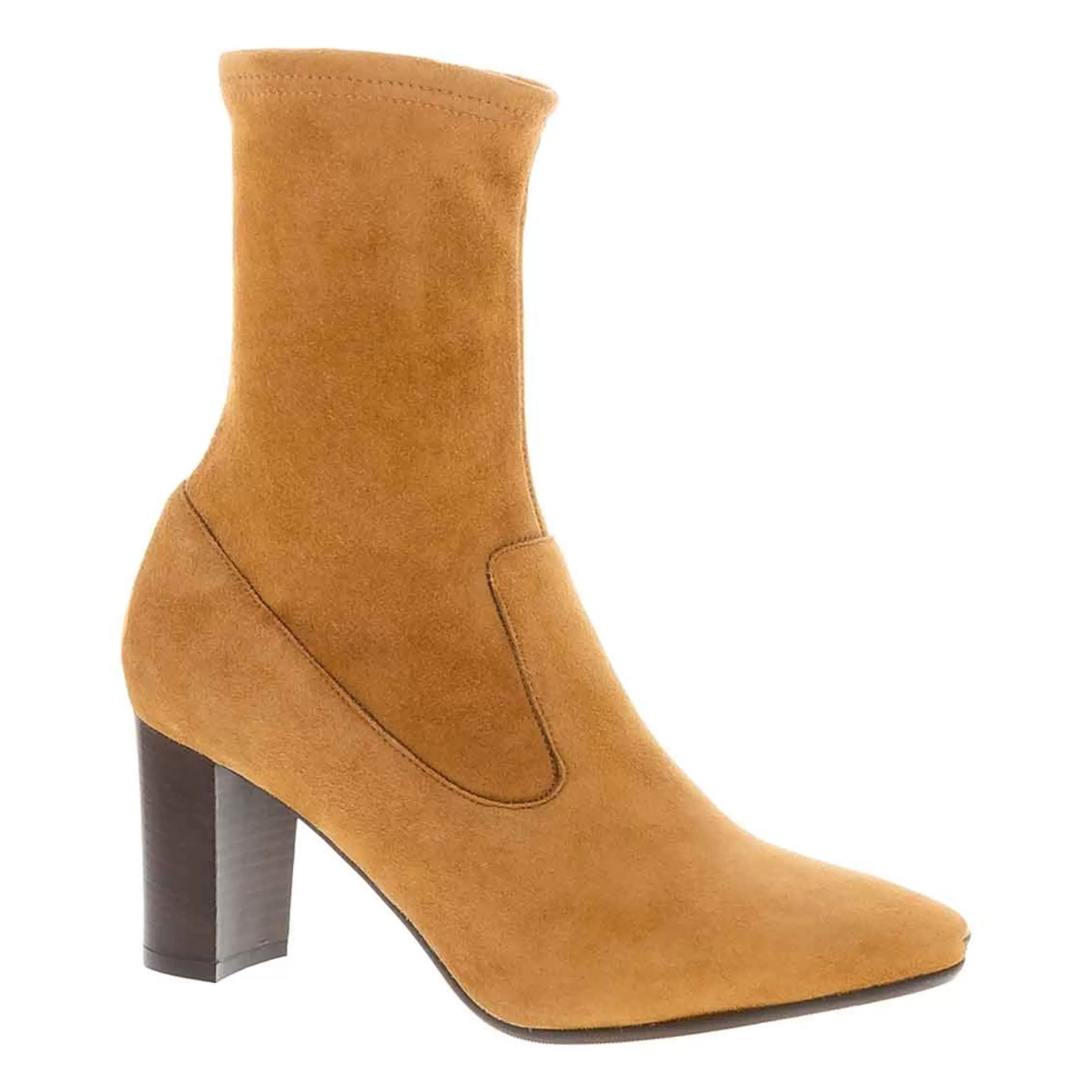 Amethyst Tan Suede Block Heel Ankle Boots>Carl Scarpa Online