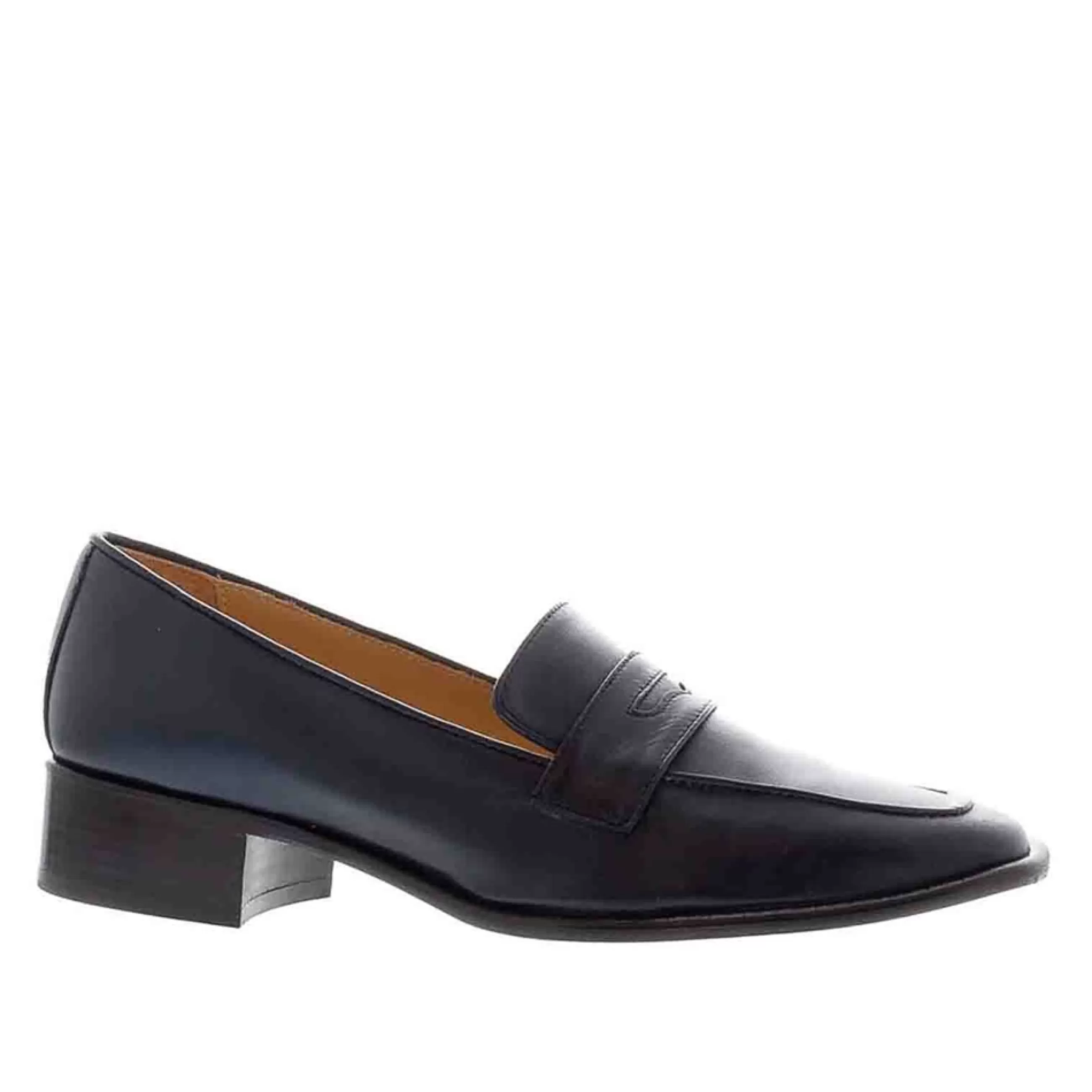 Angeilca Navy Leather Penny Loafers>Carl Scarpa Cheap