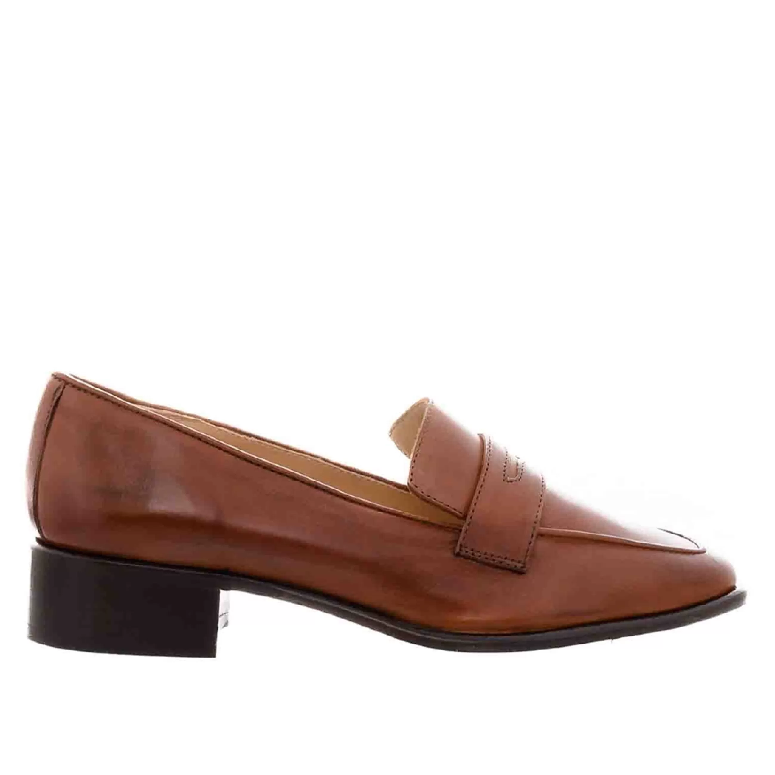 Angeilca Tan Leather Penny Loafers>Carl Scarpa Outlet