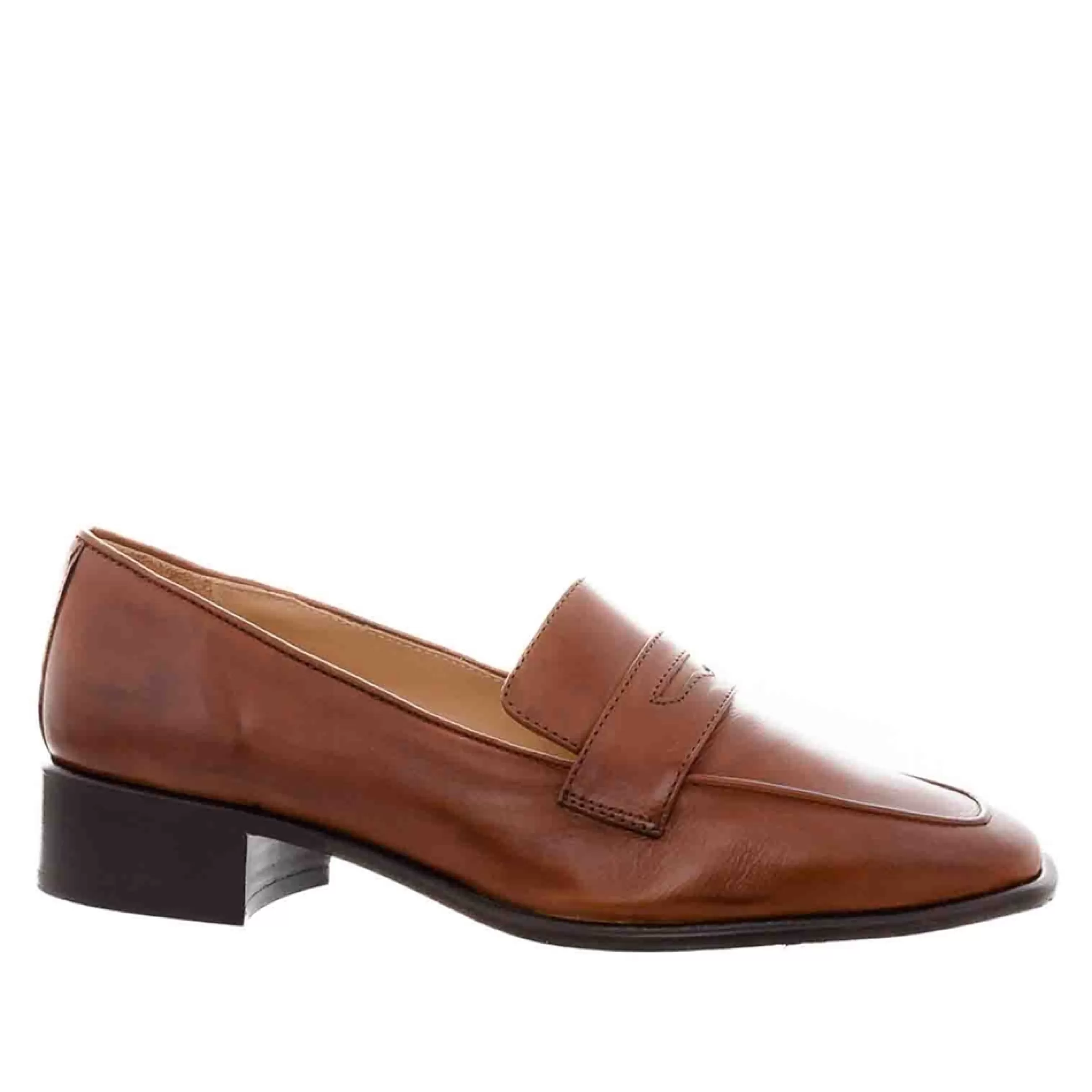 Angeilca Tan Leather Penny Loafers>Carl Scarpa Outlet