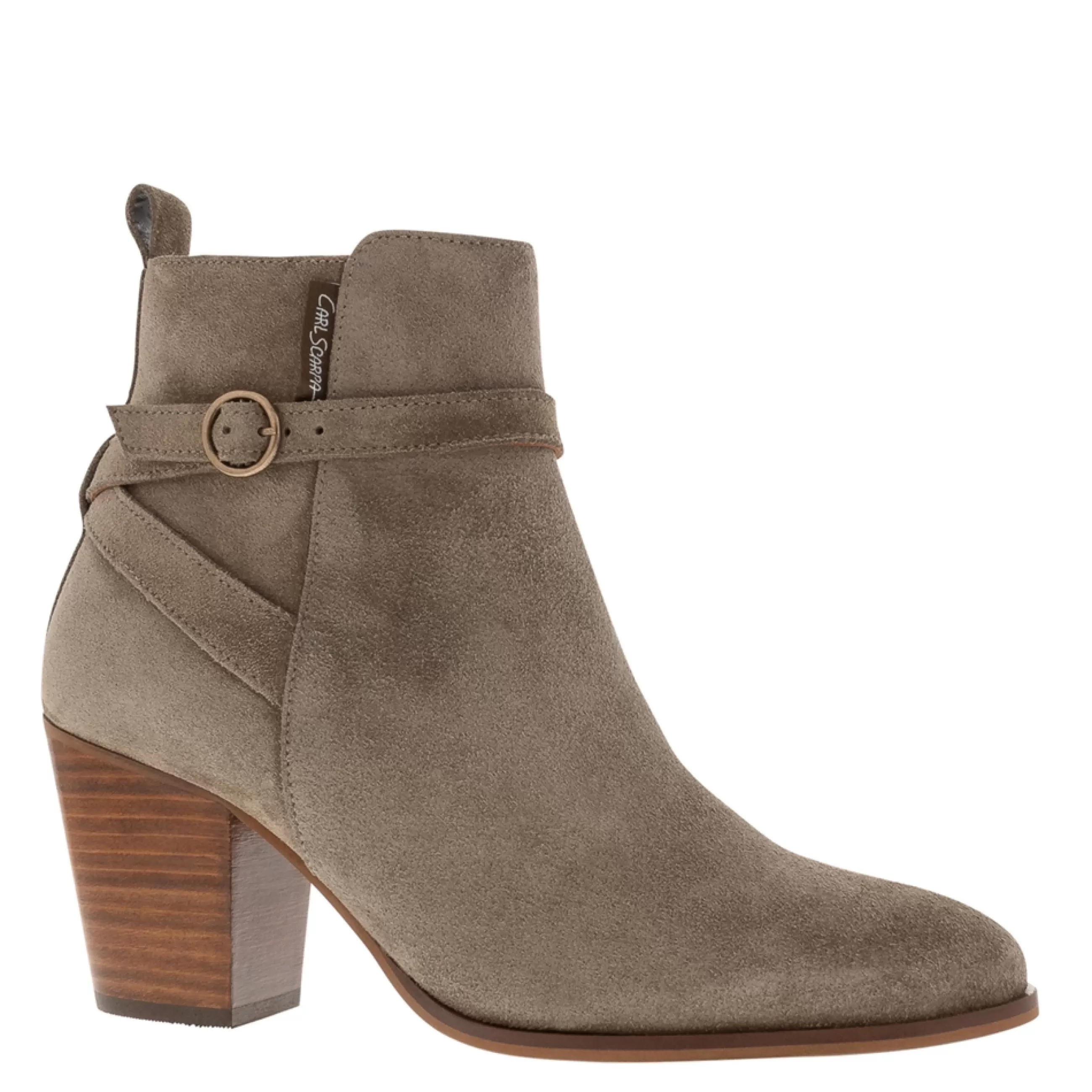 Blaise Grey Suede Block Heel Ankle Boots>Carl Scarpa Sale