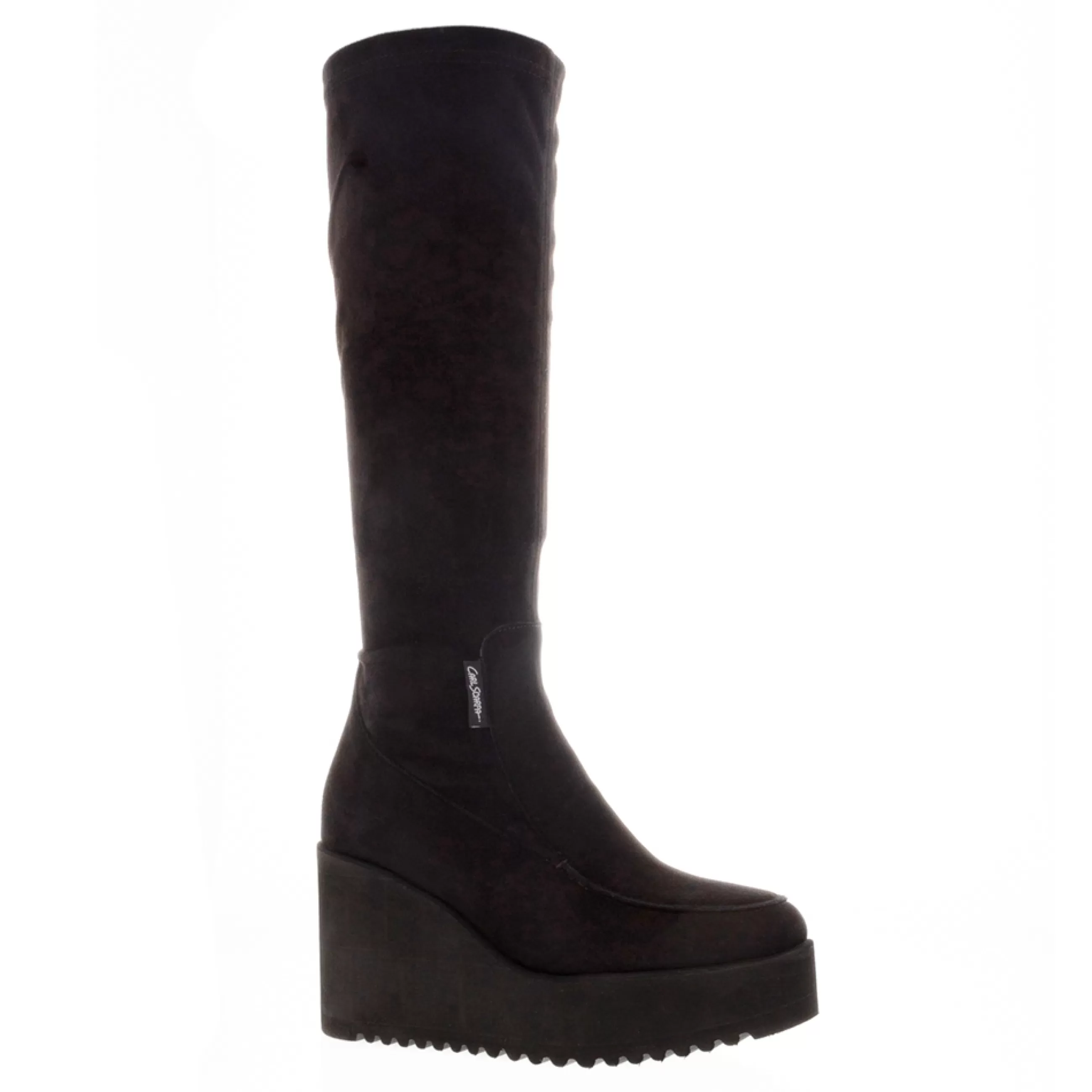 Boahi Black Suede Knee High Boots>Carl Scarpa Cheap