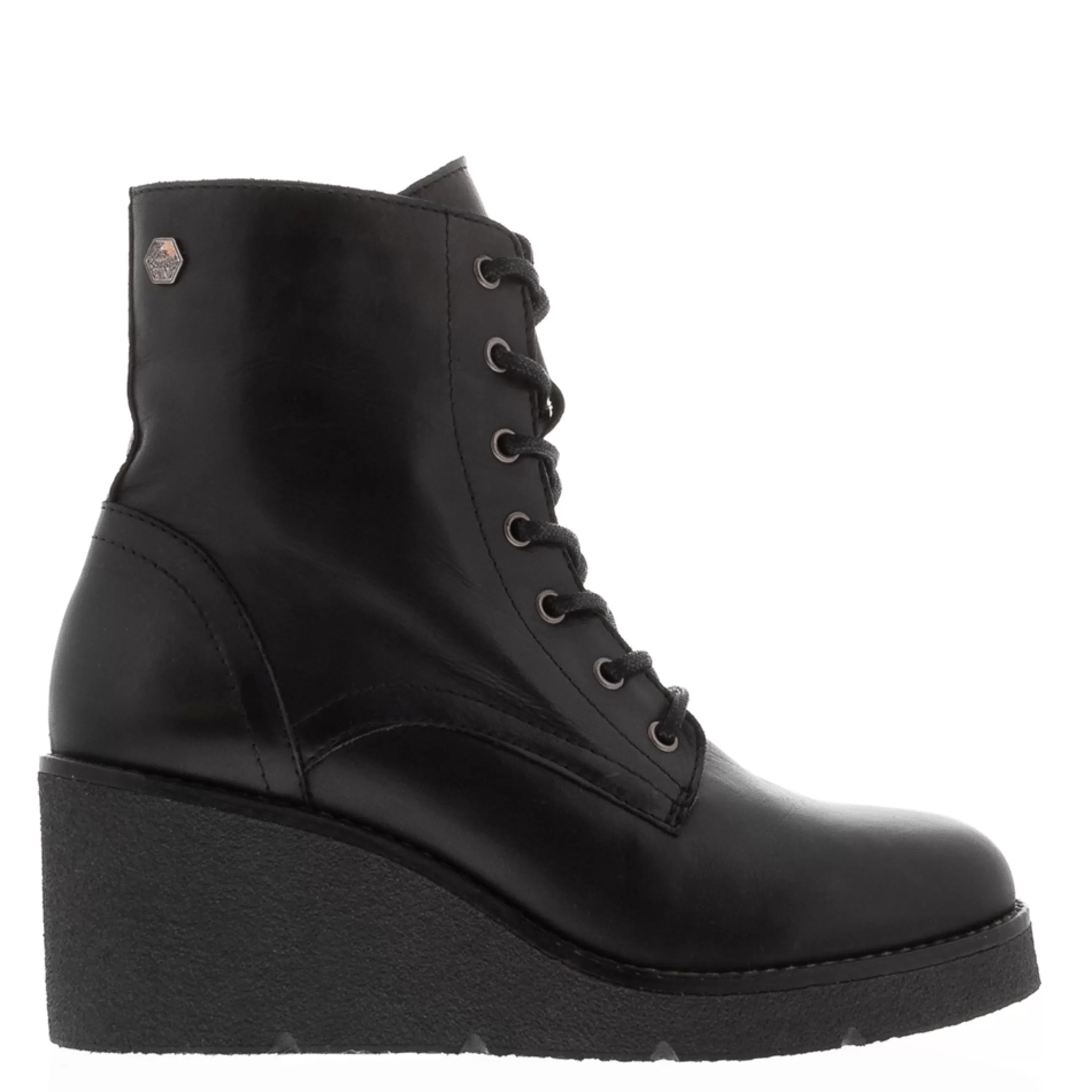 Bologna Black Leather Wedge Heel Ankle Boots>Carl Scarpa Best Sale