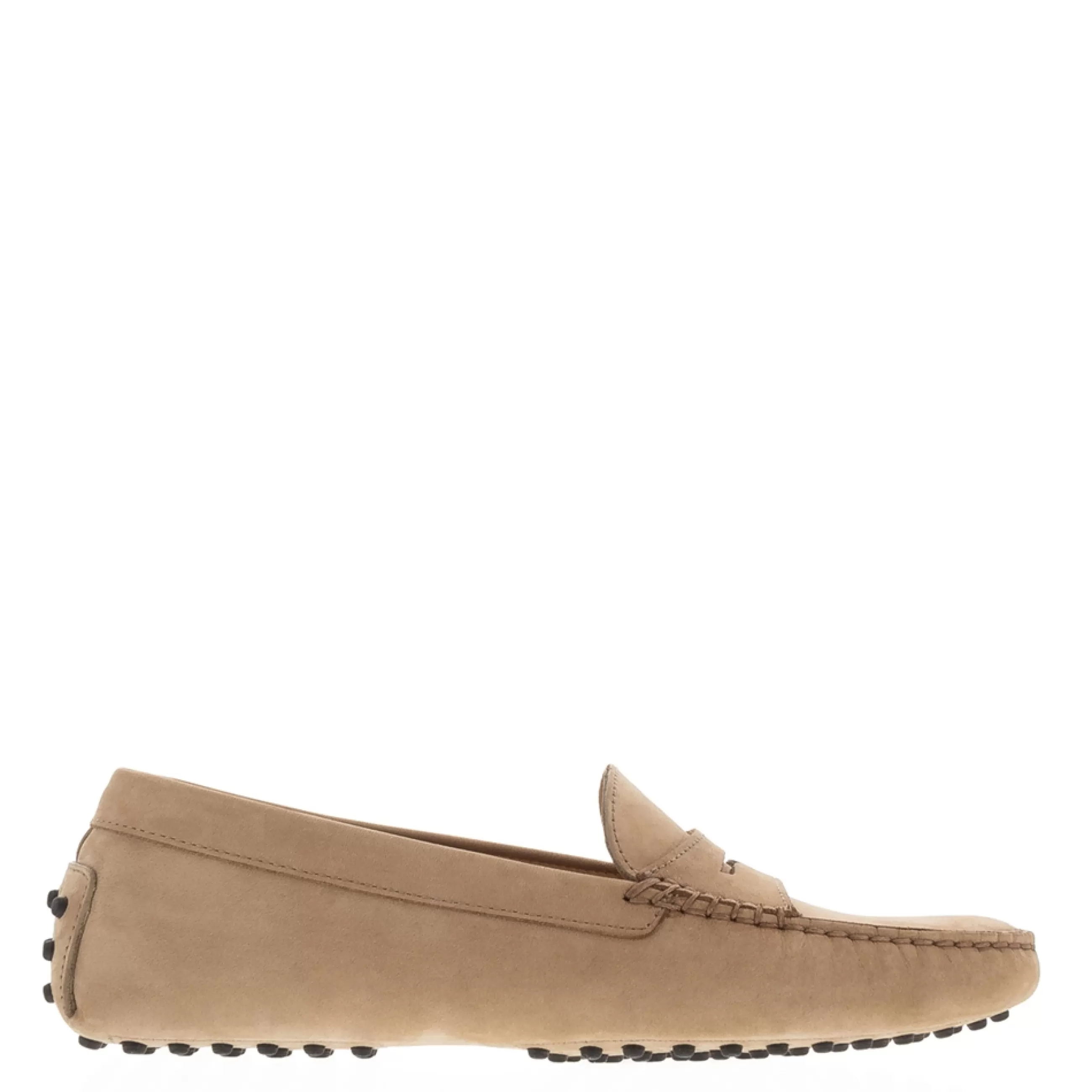 Domenica Beige Nubuck Suede Penny Loafers>Carl Scarpa Fashion