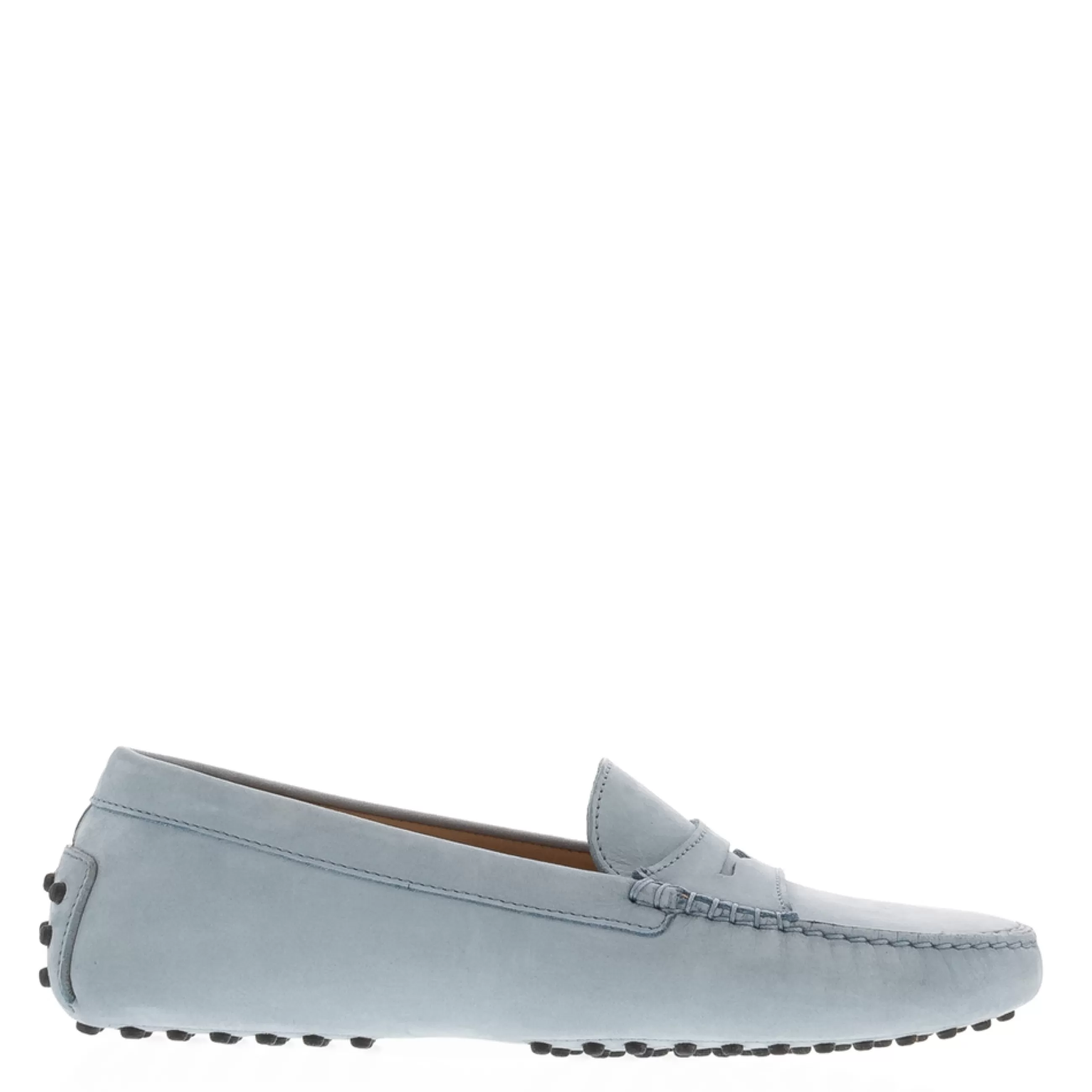 Domenica Light Blue Nubuck Suede Penny Loafers>Carl Scarpa Sale