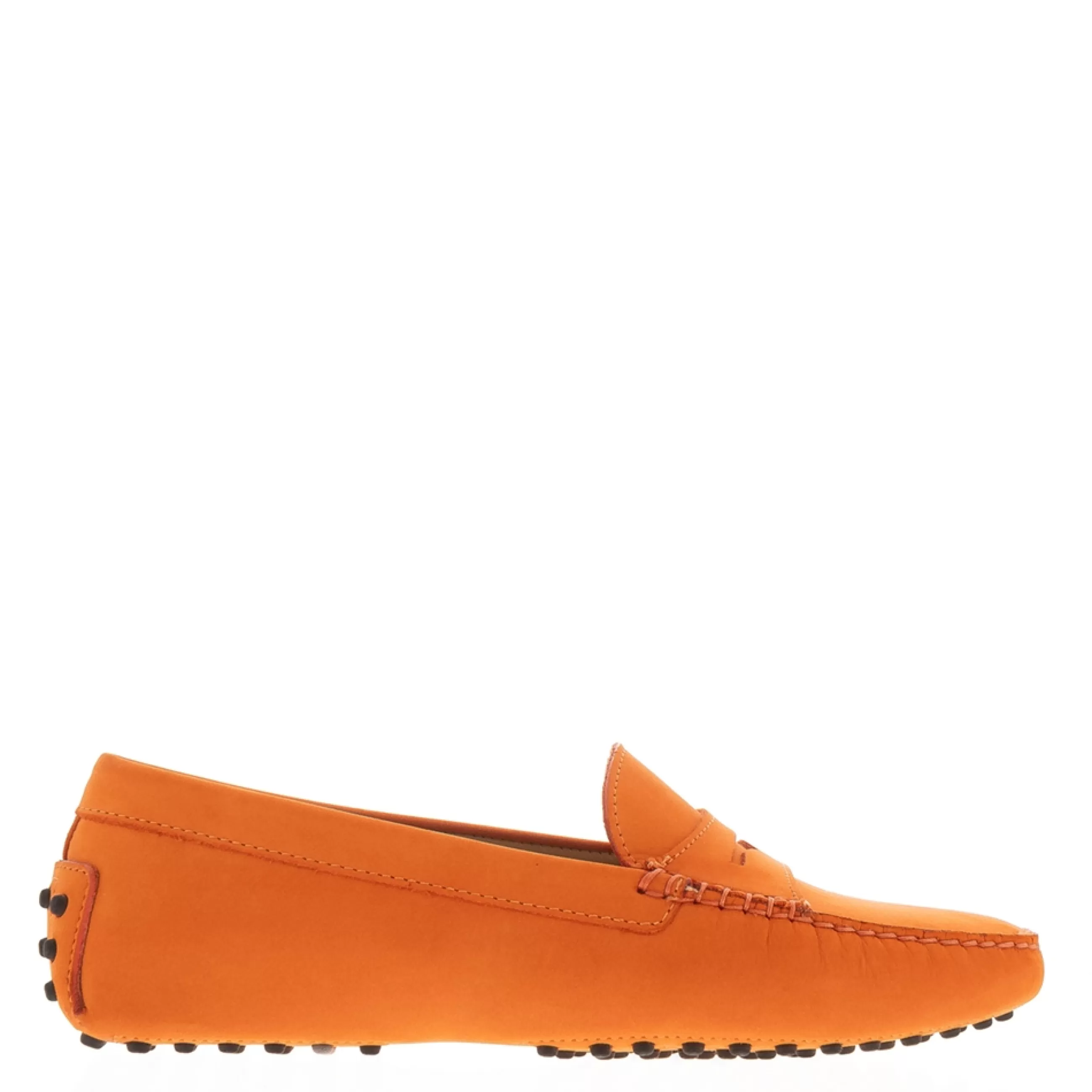 Domenica Orange Nubuck Suede Penny Loafers>Carl Scarpa Best Sale