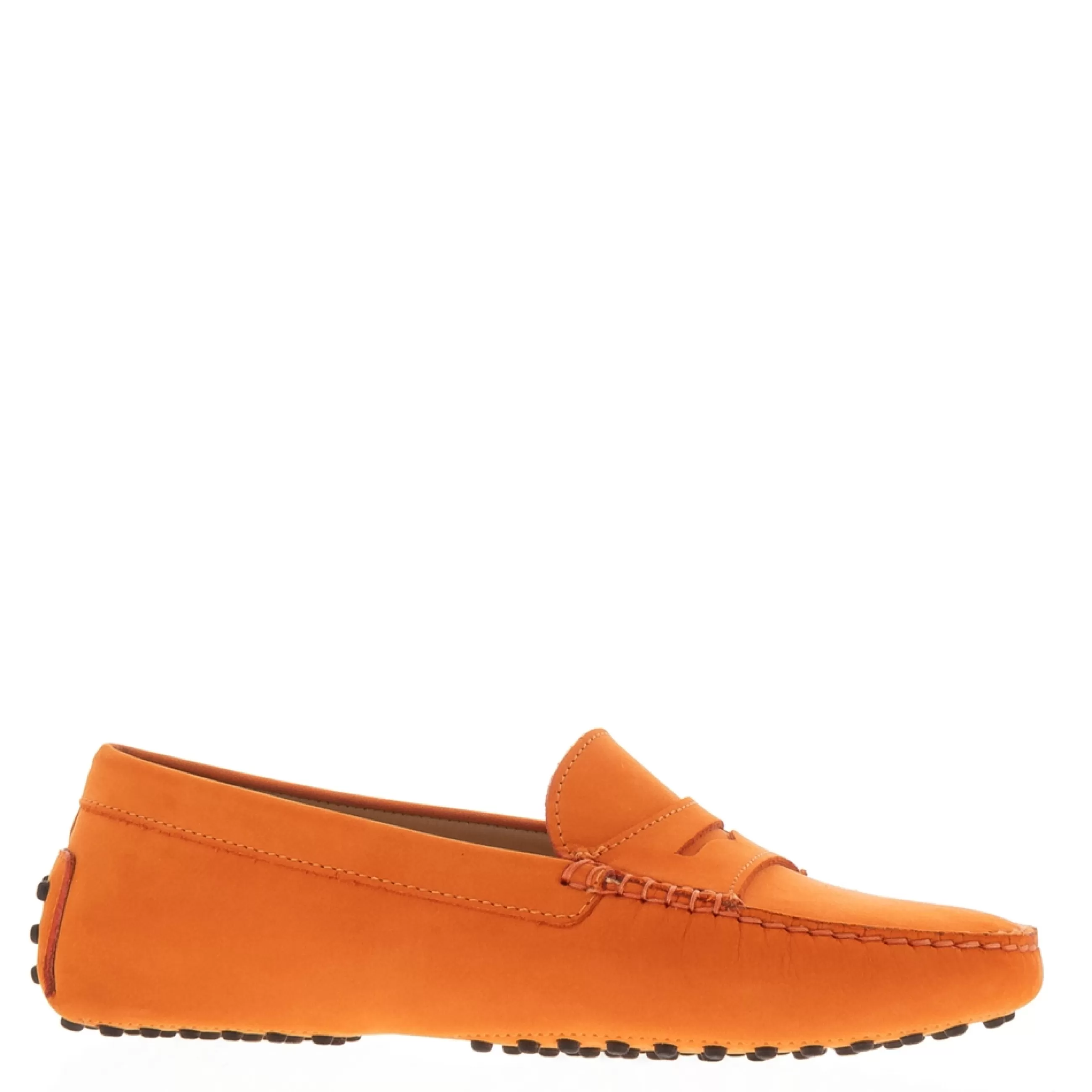 Domenica Orange Nubuck Suede Penny Loafers>Carl Scarpa Best Sale