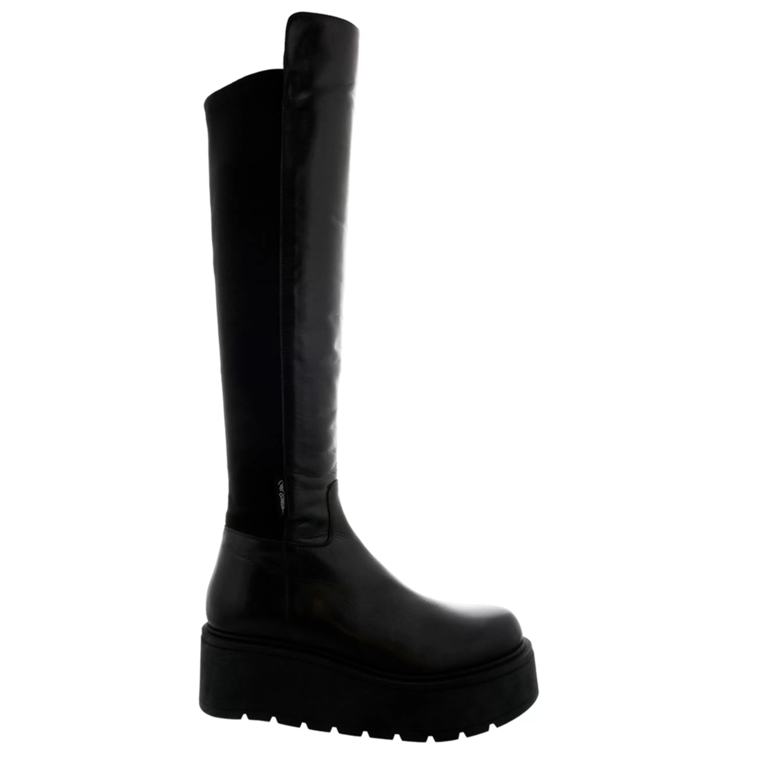 East Black Flatform Leather Knee High Boots>Carl Scarpa Flash Sale