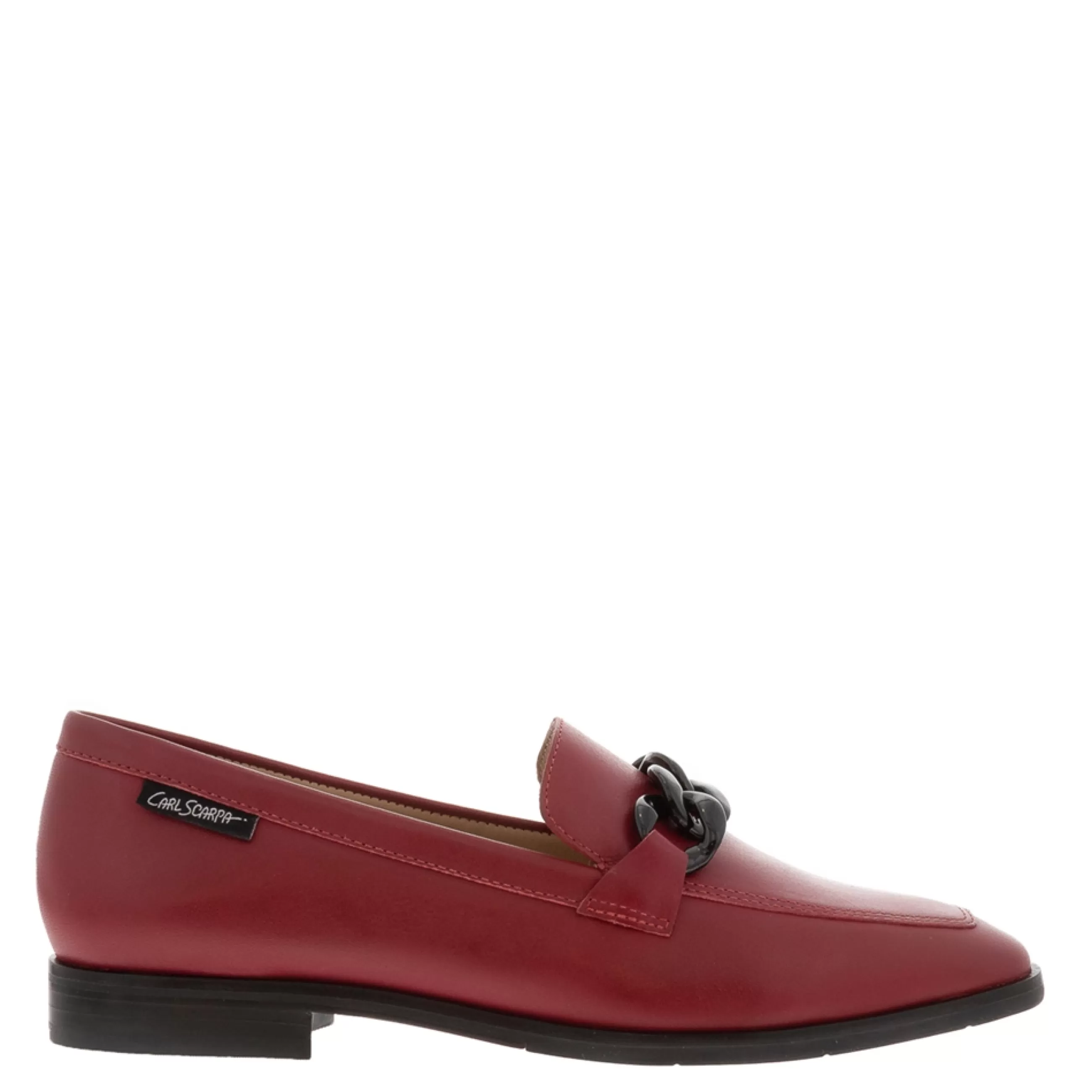 Elegance Red Leather Chain Loafers>Carl Scarpa Cheap