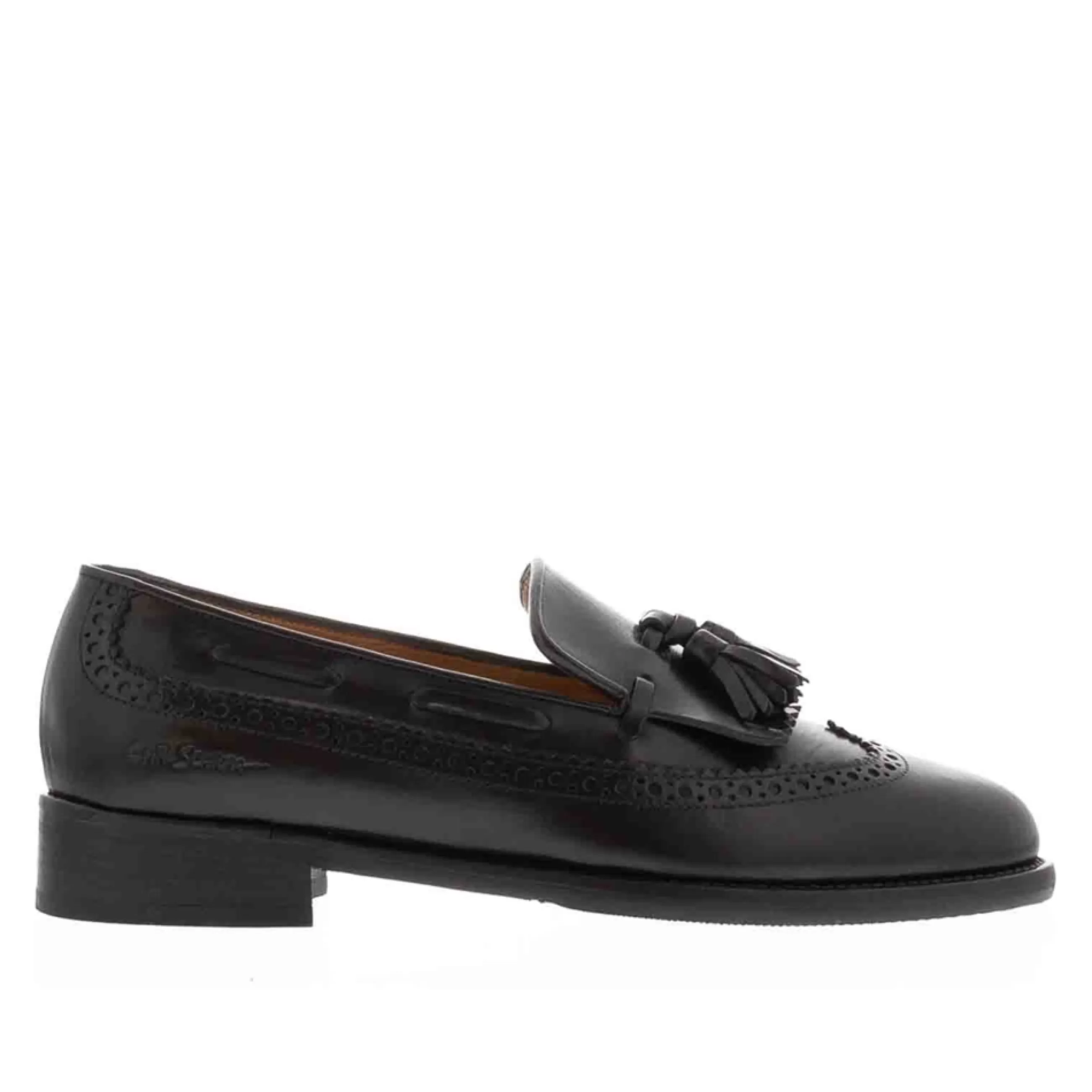 Elesta Black Leather Oxford Style Loafers>Carl Scarpa New