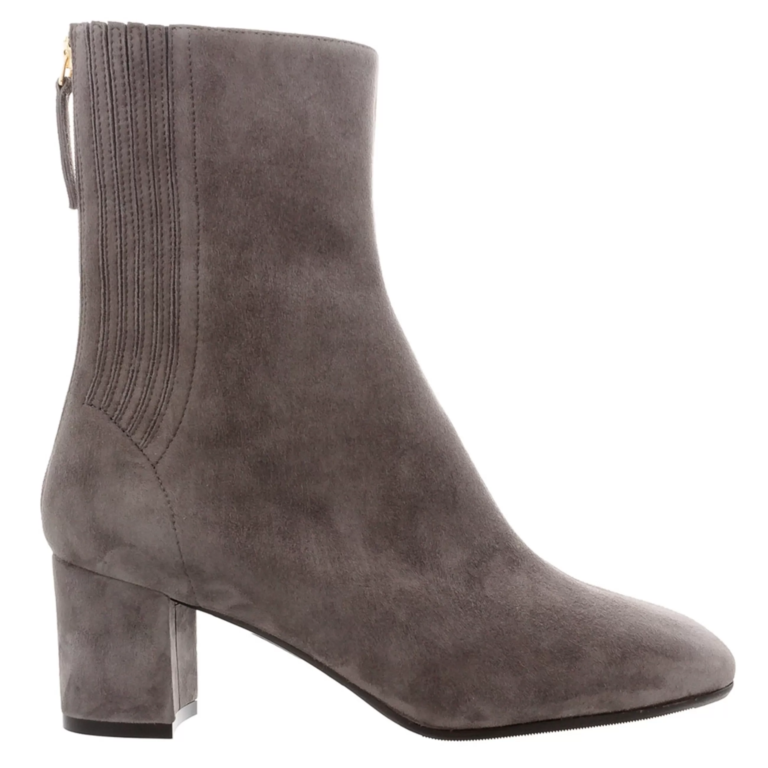 Emerald Grey Suede Block Heel Ankle Boots>Carl Scarpa Fashion