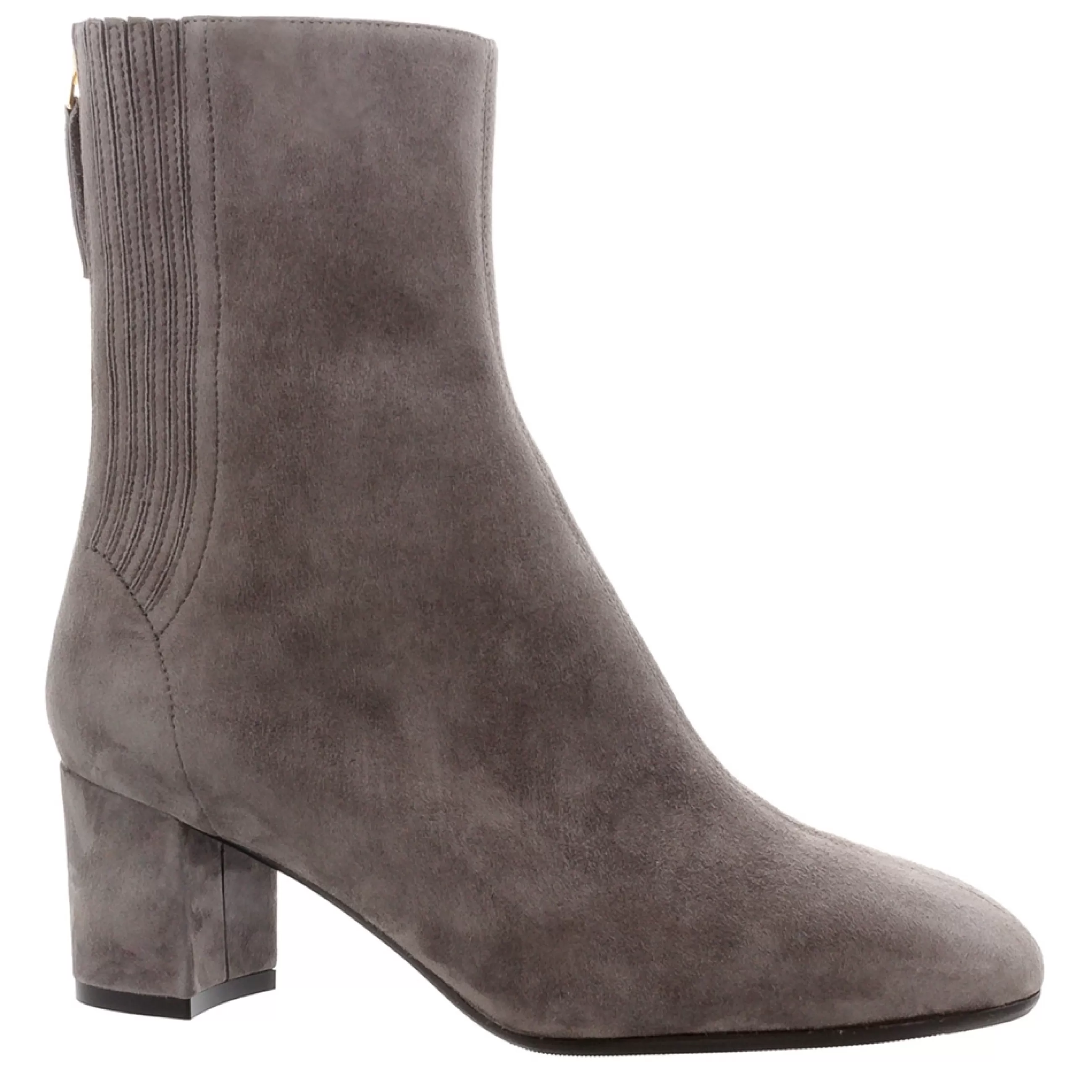 Emerald Grey Suede Block Heel Ankle Boots>Carl Scarpa Fashion