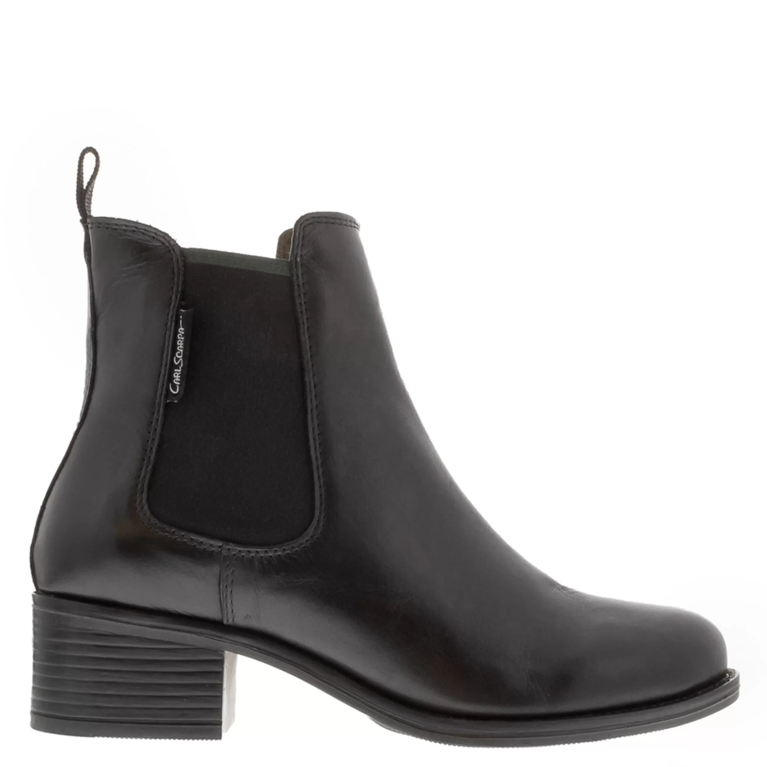 Jax Black Leather Chelsea Boots>Carl Scarpa Shop