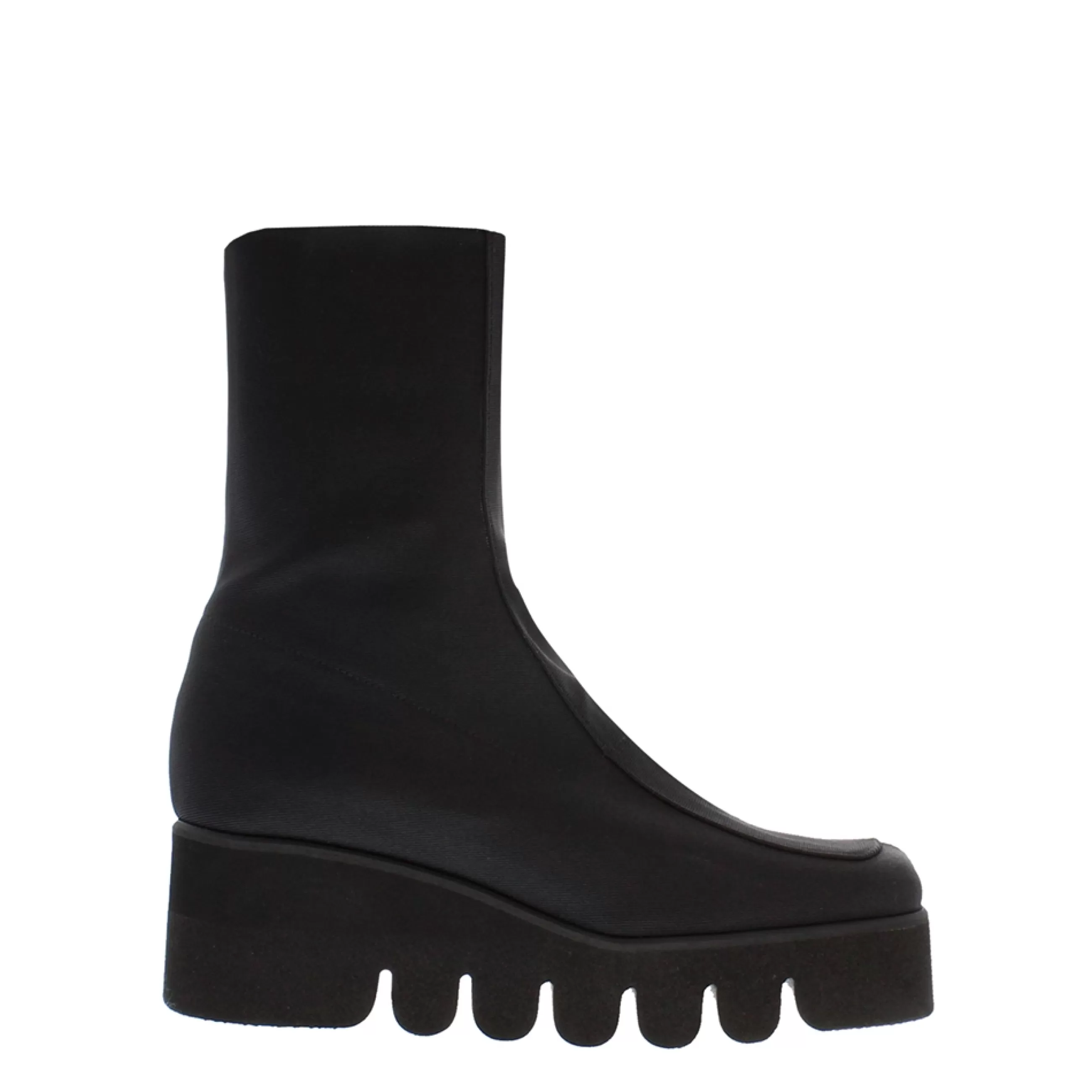 Lanna Black Italian Lycra Wavesole Wedge Heel Ankle Boots>Carl Scarpa Best