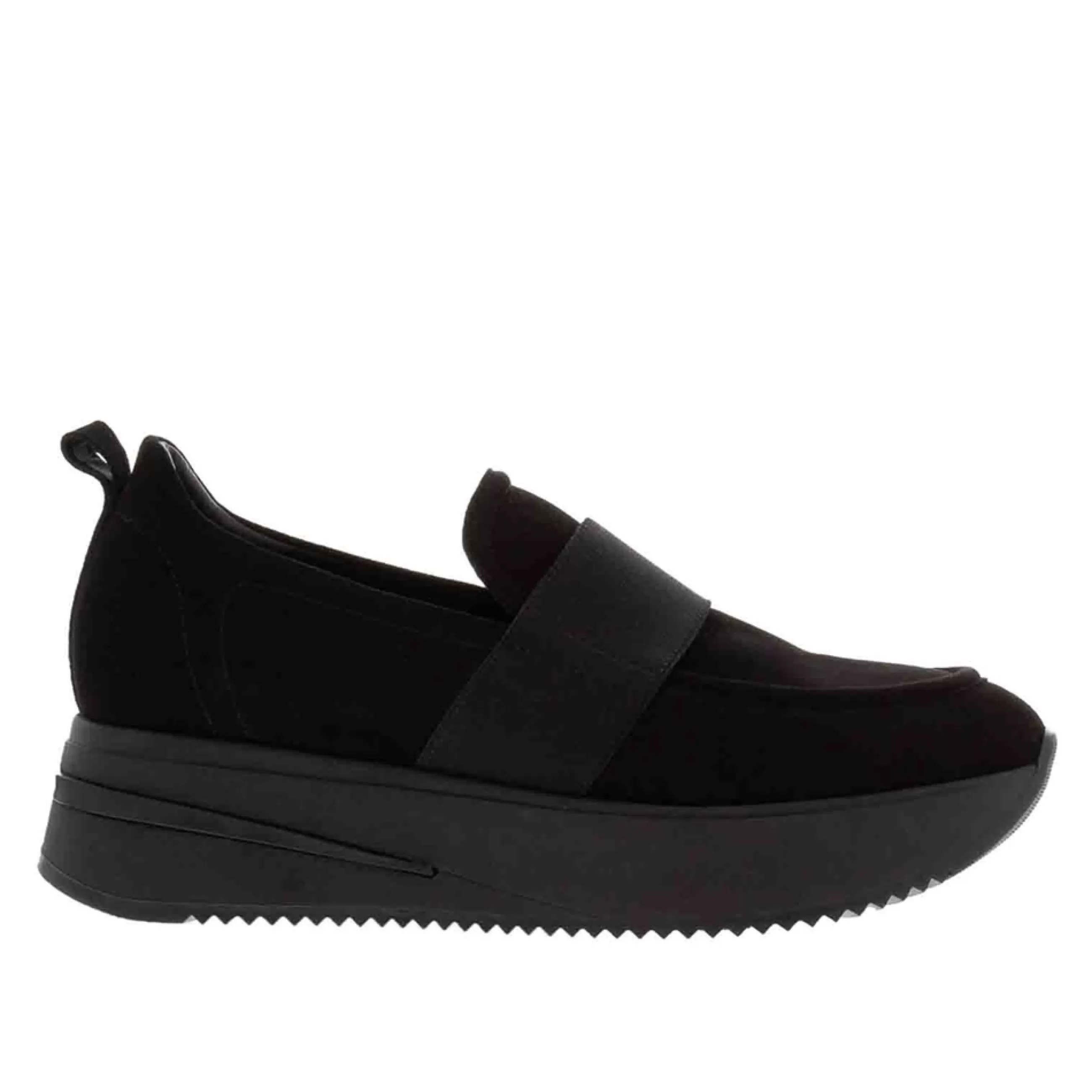 Lina Black Nubuck Suede Platfrom Loafers>Carl Scarpa Store