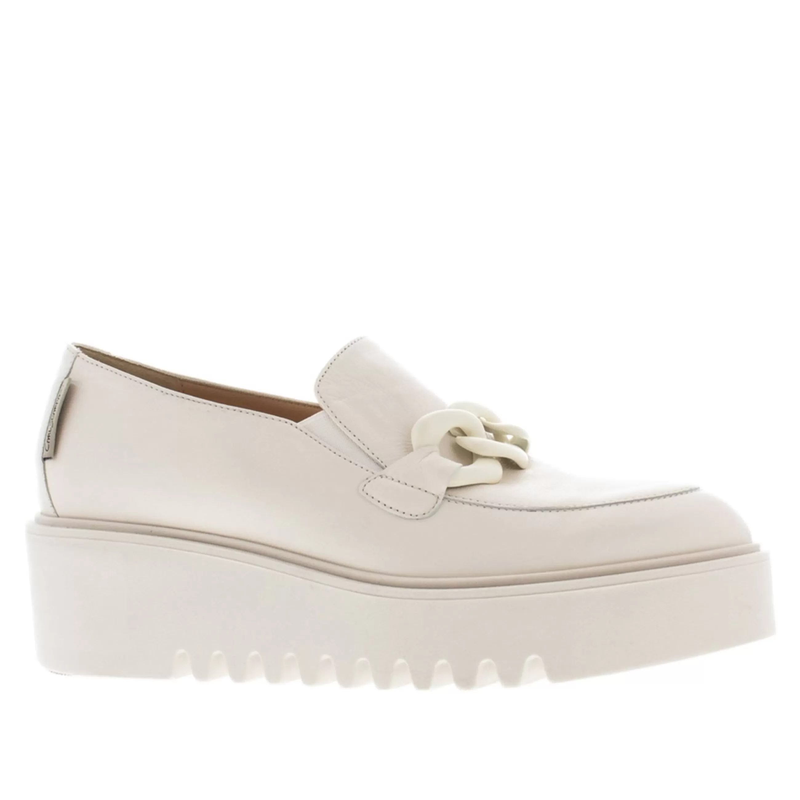 Lizi Italian Off White Chain Wedge Loafers>Carl Scarpa Discount