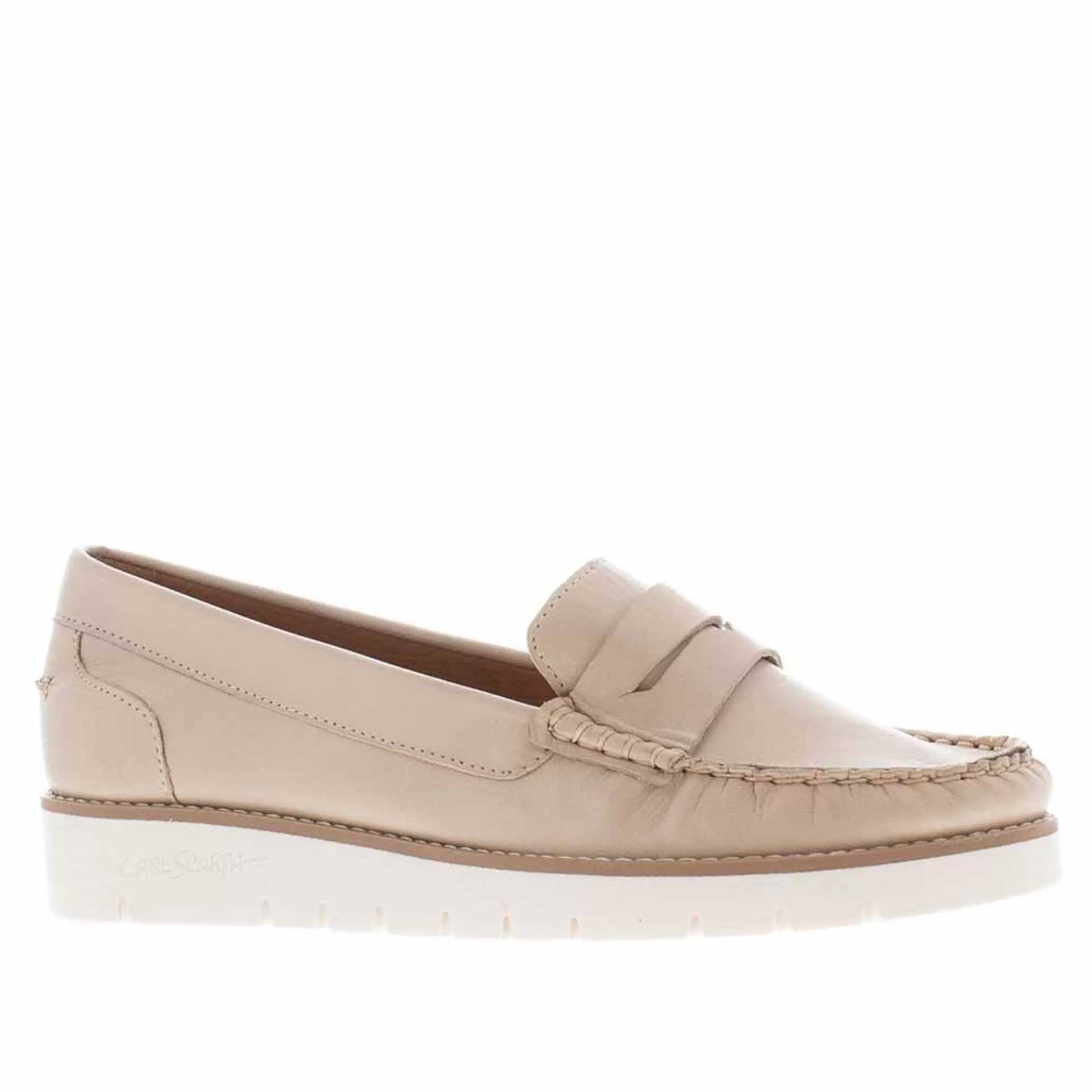 Lucentia Beige Leather Wedge Loafers>Carl Scarpa Best Sale