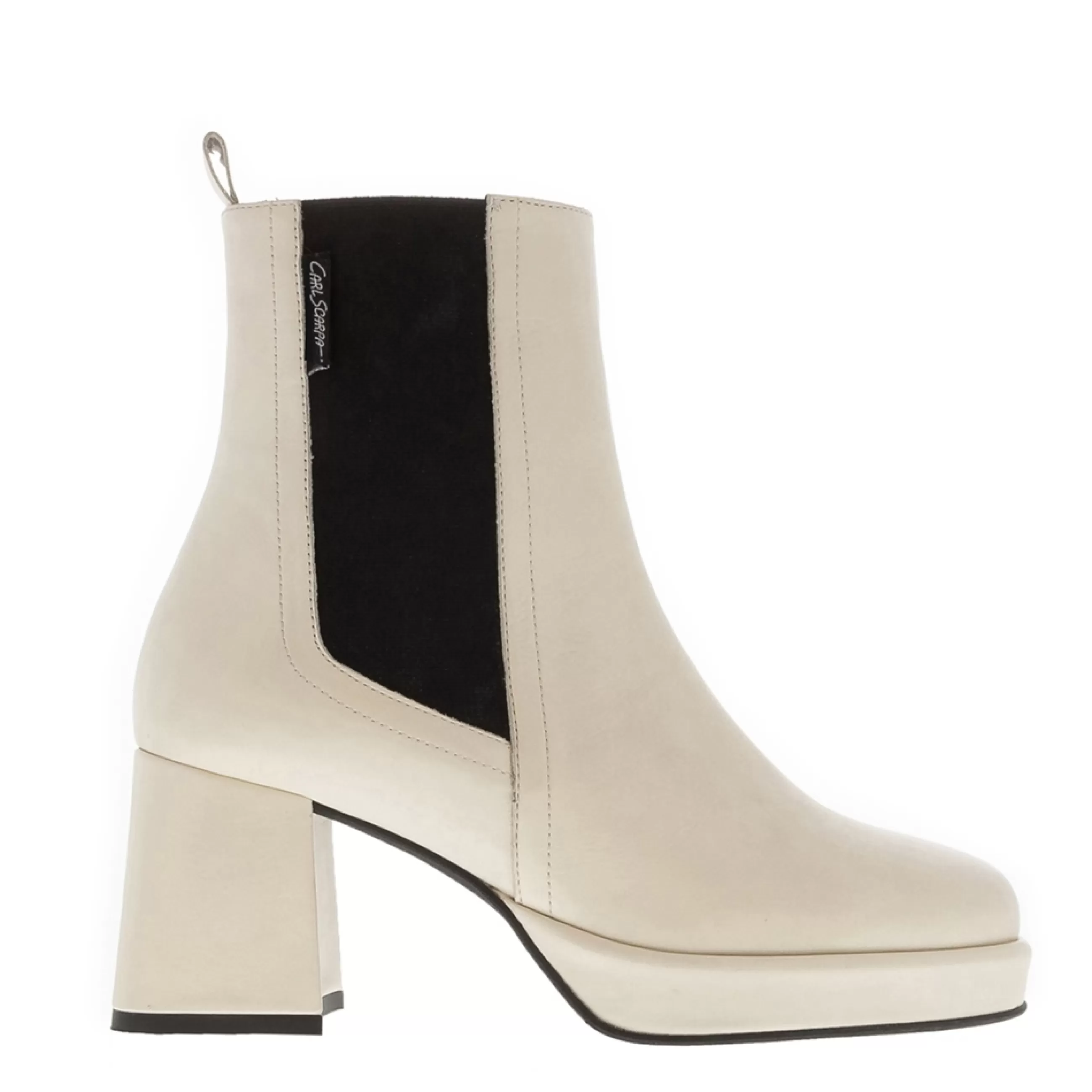 Luella Off White Leather Chelsea Boots>Carl Scarpa New