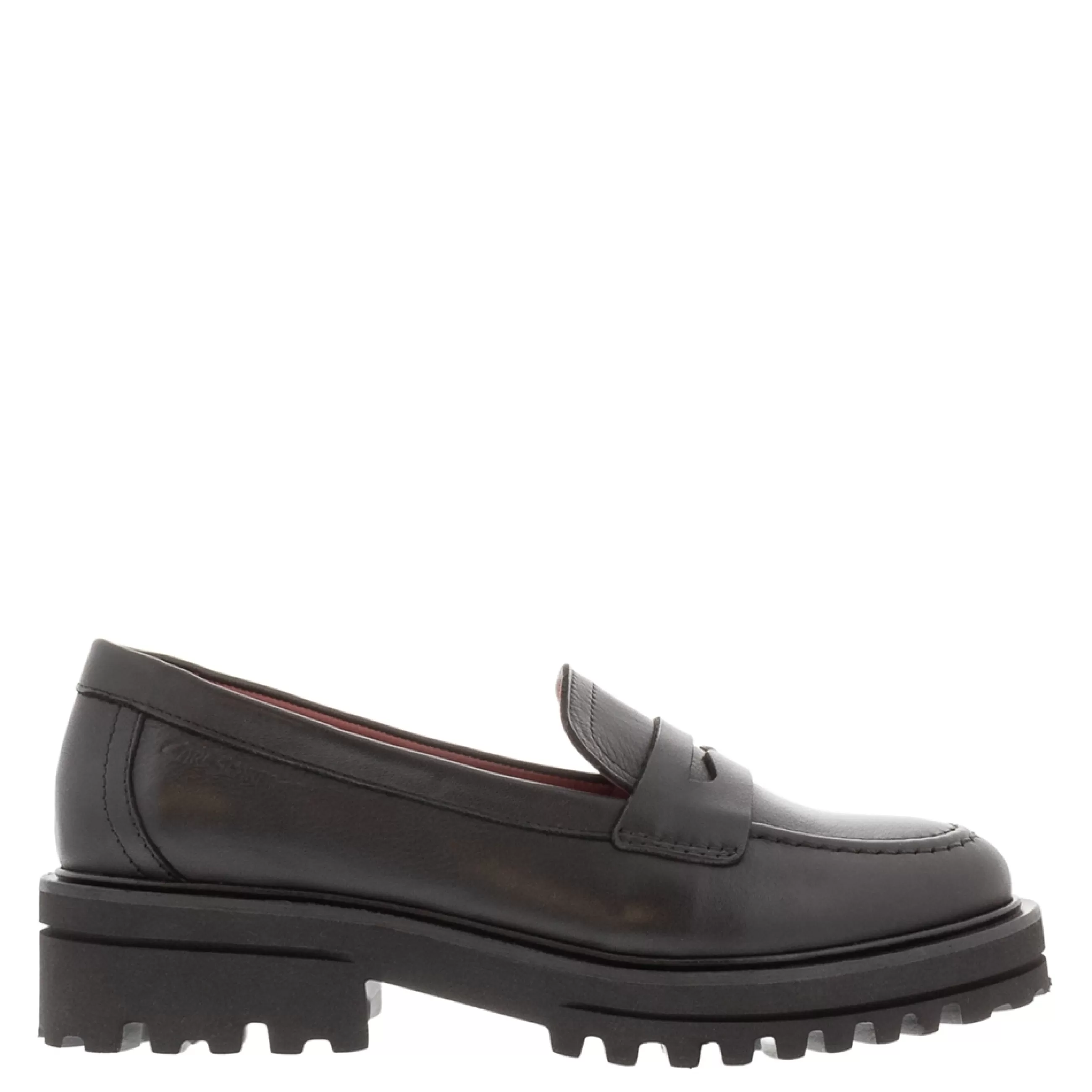 Meri Black Leather Chunky Penny Loafers>Carl Scarpa Best Sale