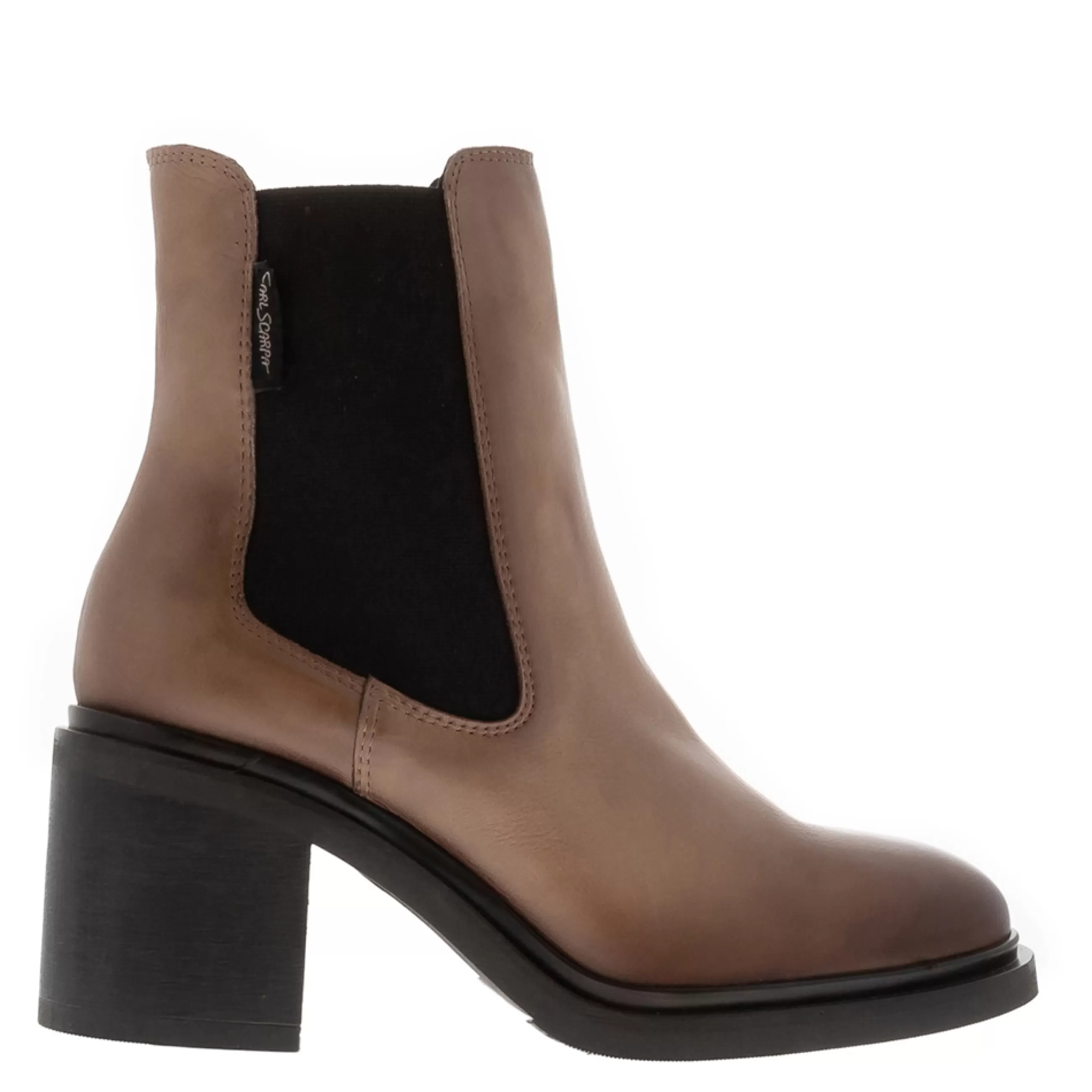 Morone Taupe Leather Chelsea Boots>Carl Scarpa Online