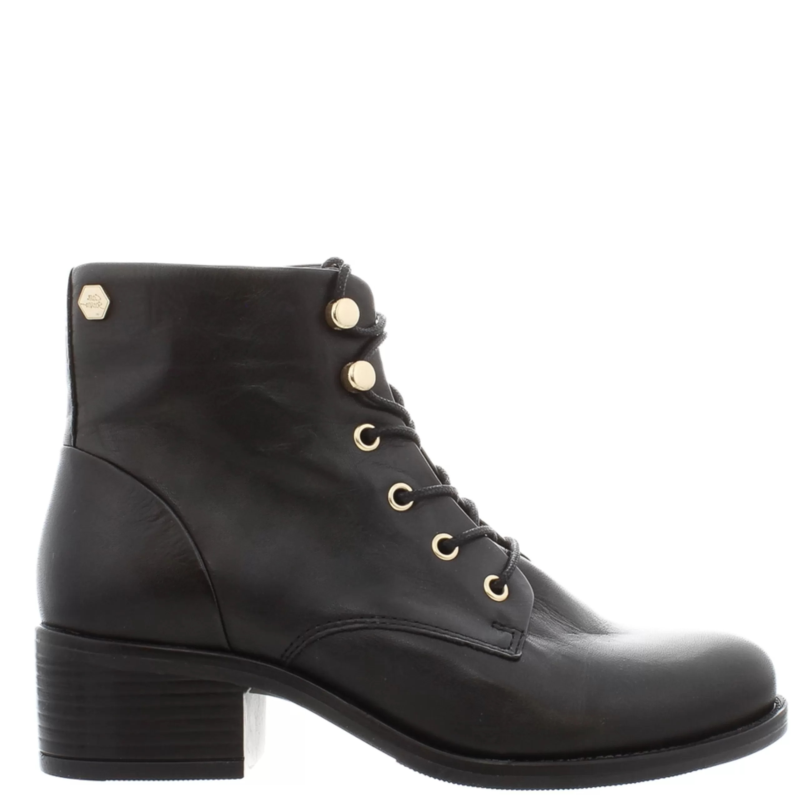 Ocean Black Leather Lace Up Ankle Boots>Carl Scarpa Online