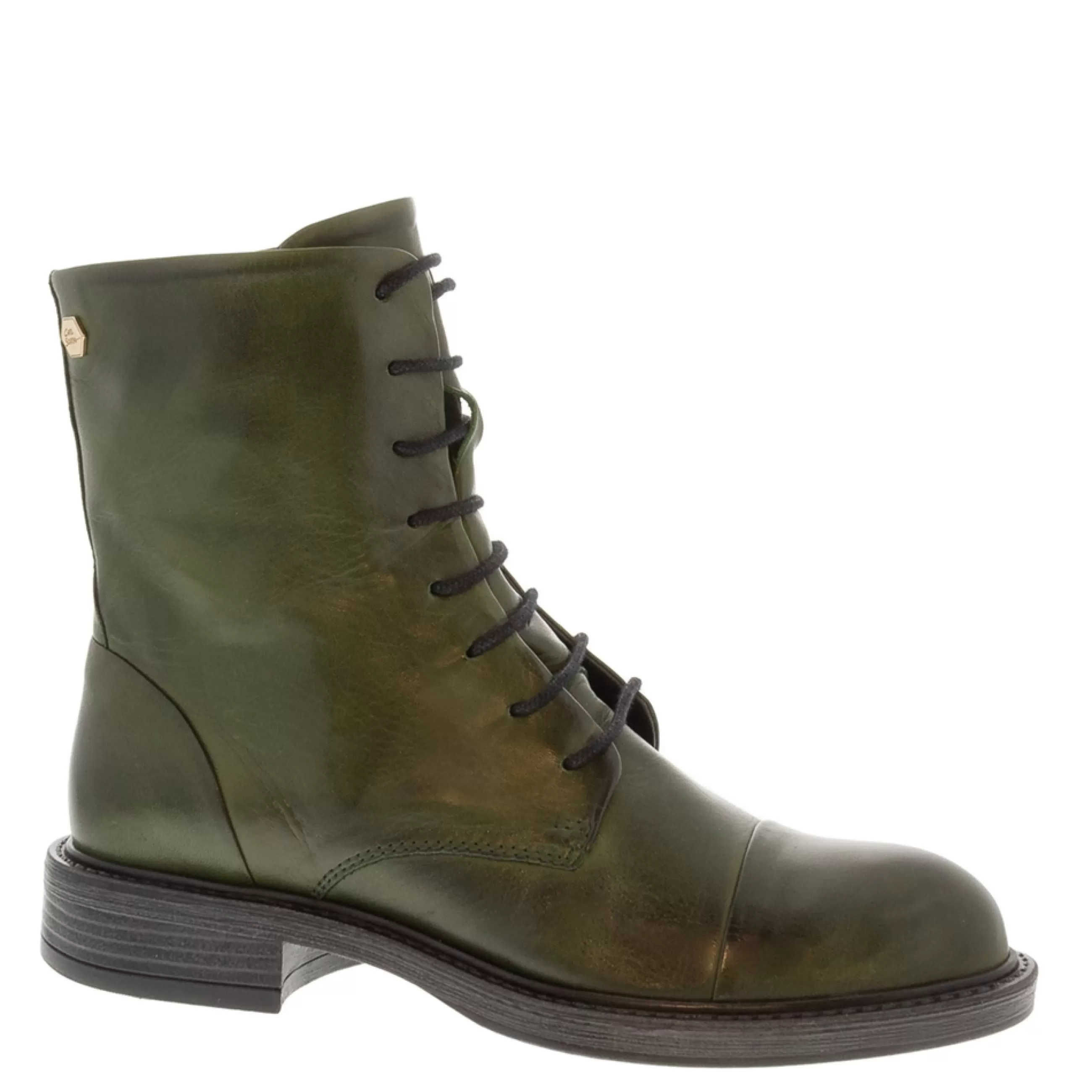 Rosemarie Green Leather Lace Up Ankle Boots>Carl Scarpa Flash Sale