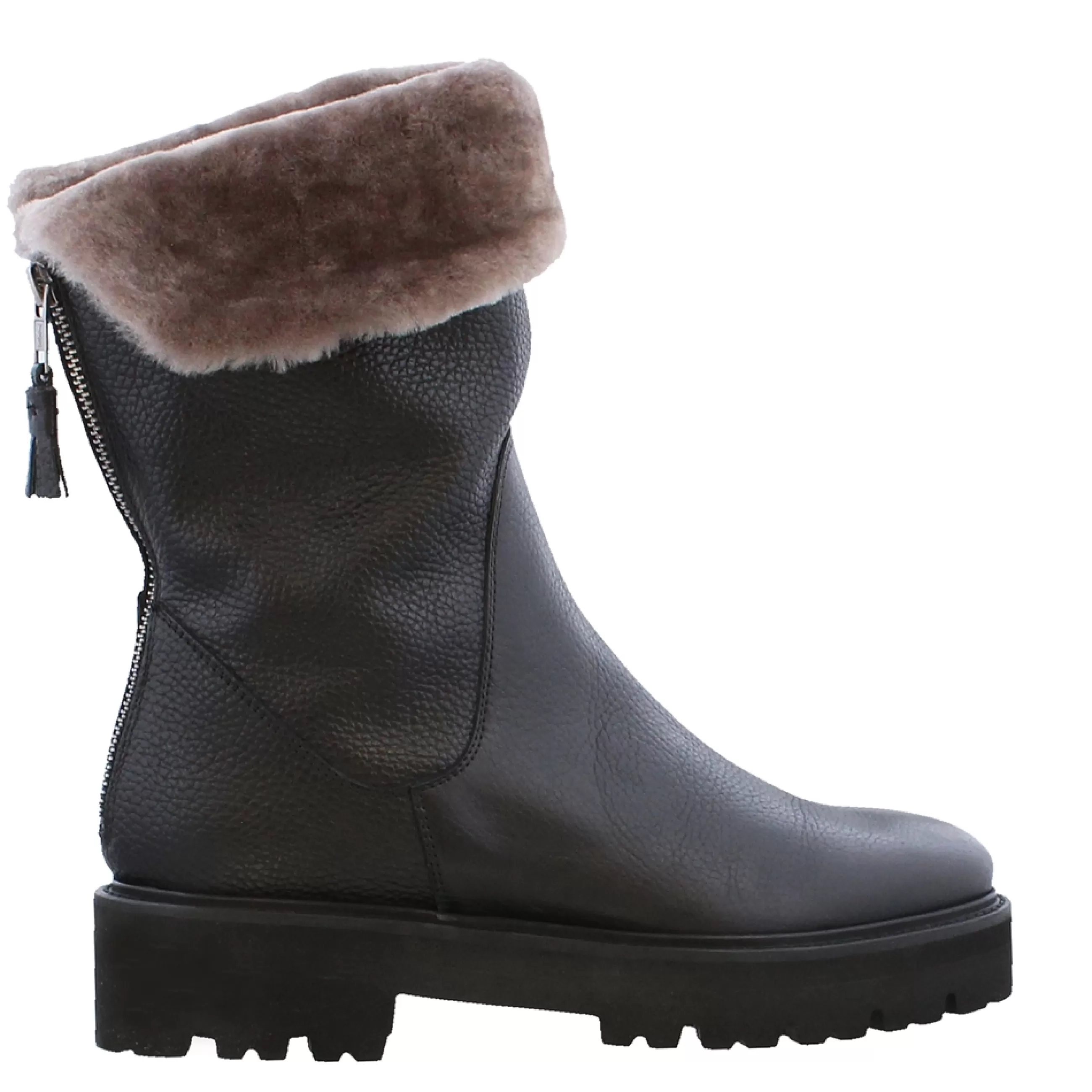 Ryoko Black Italian Leather Sheepskin Lined Ankle Boots>Carl Scarpa Flash Sale