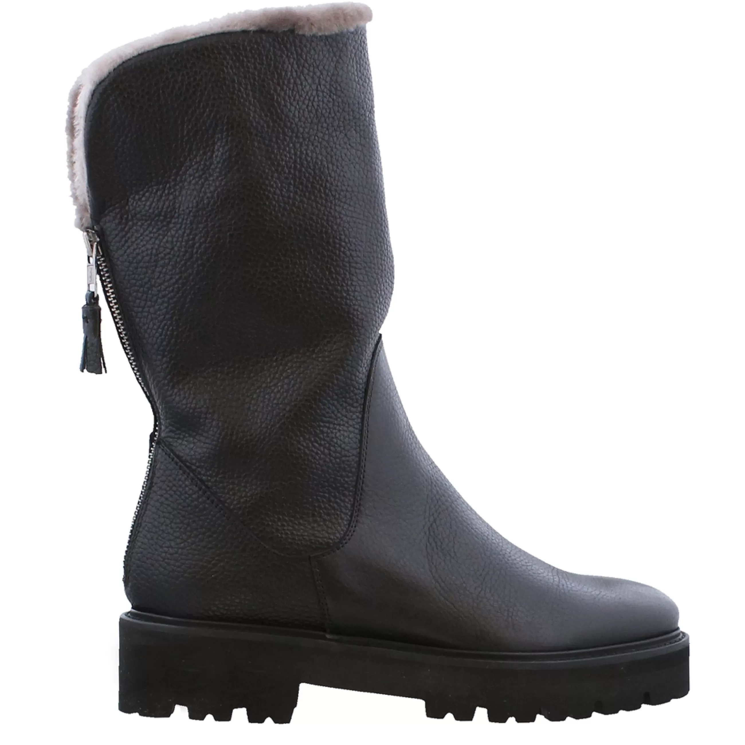 Ryoko Black Italian Leather Sheepskin Lined Ankle Boots>Carl Scarpa Flash Sale