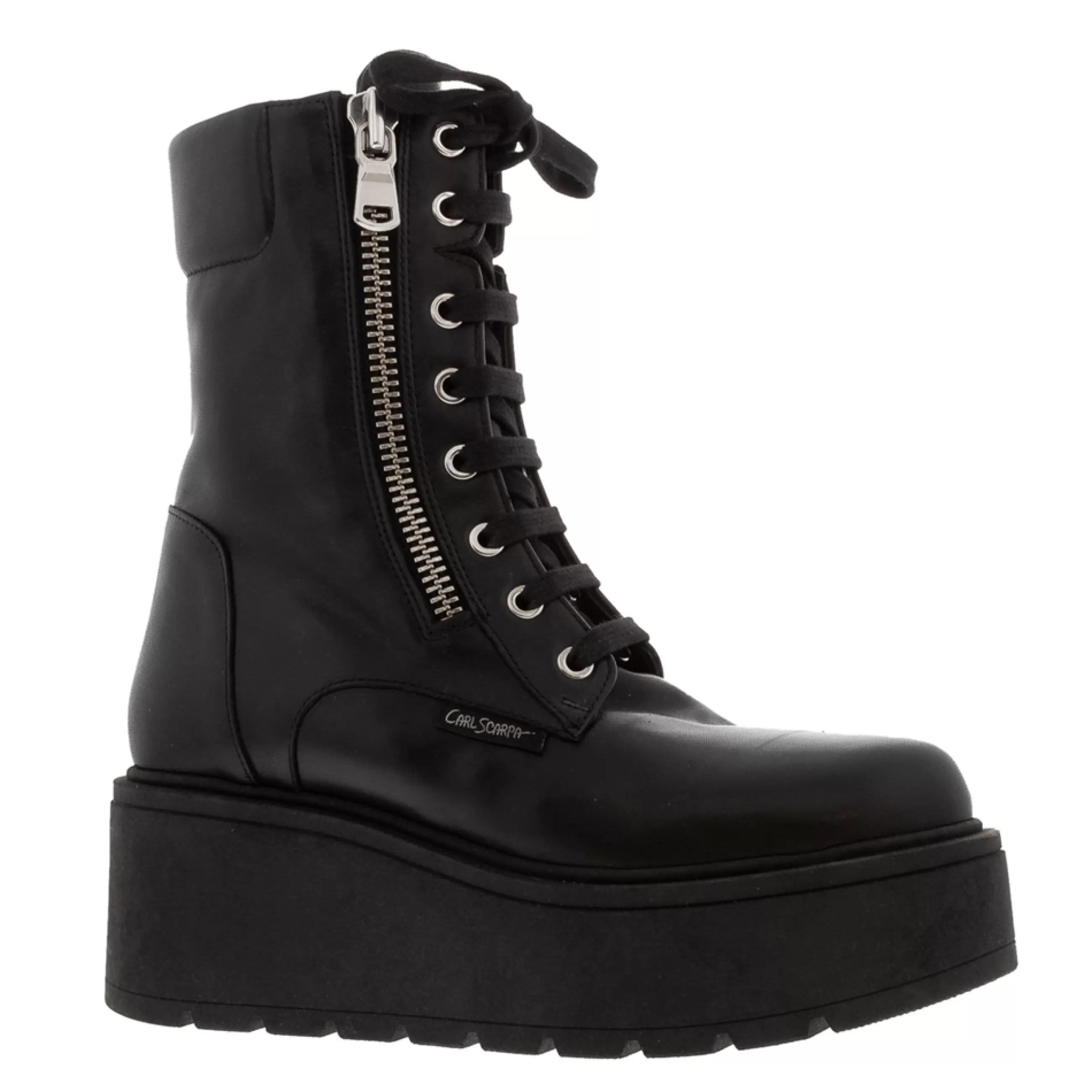 Sabatto Black Leather Lace Up Ankle Boots>Carl Scarpa Clearance