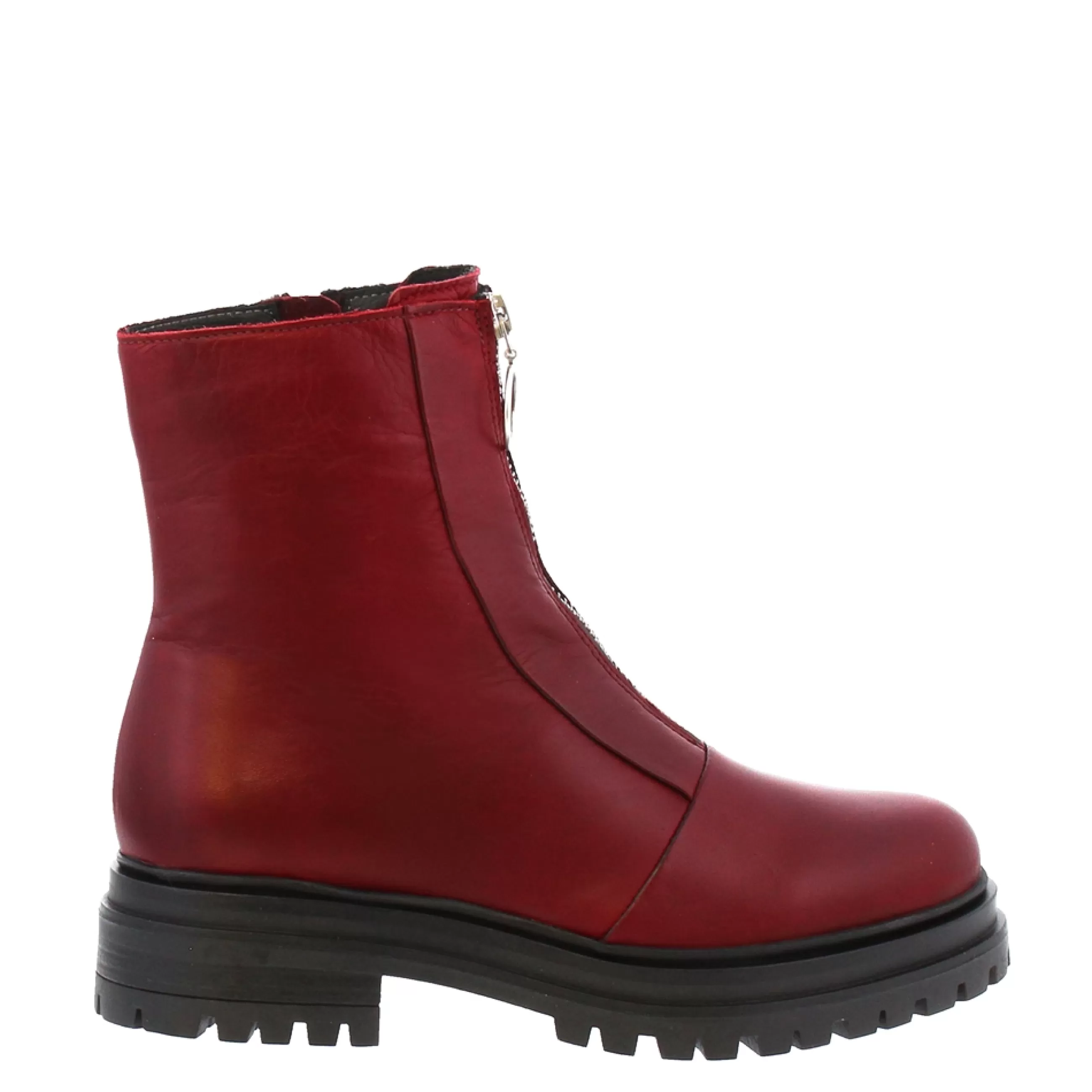 Savita Red Leather Zip-Up Ankle Boots>Carl Scarpa Cheap