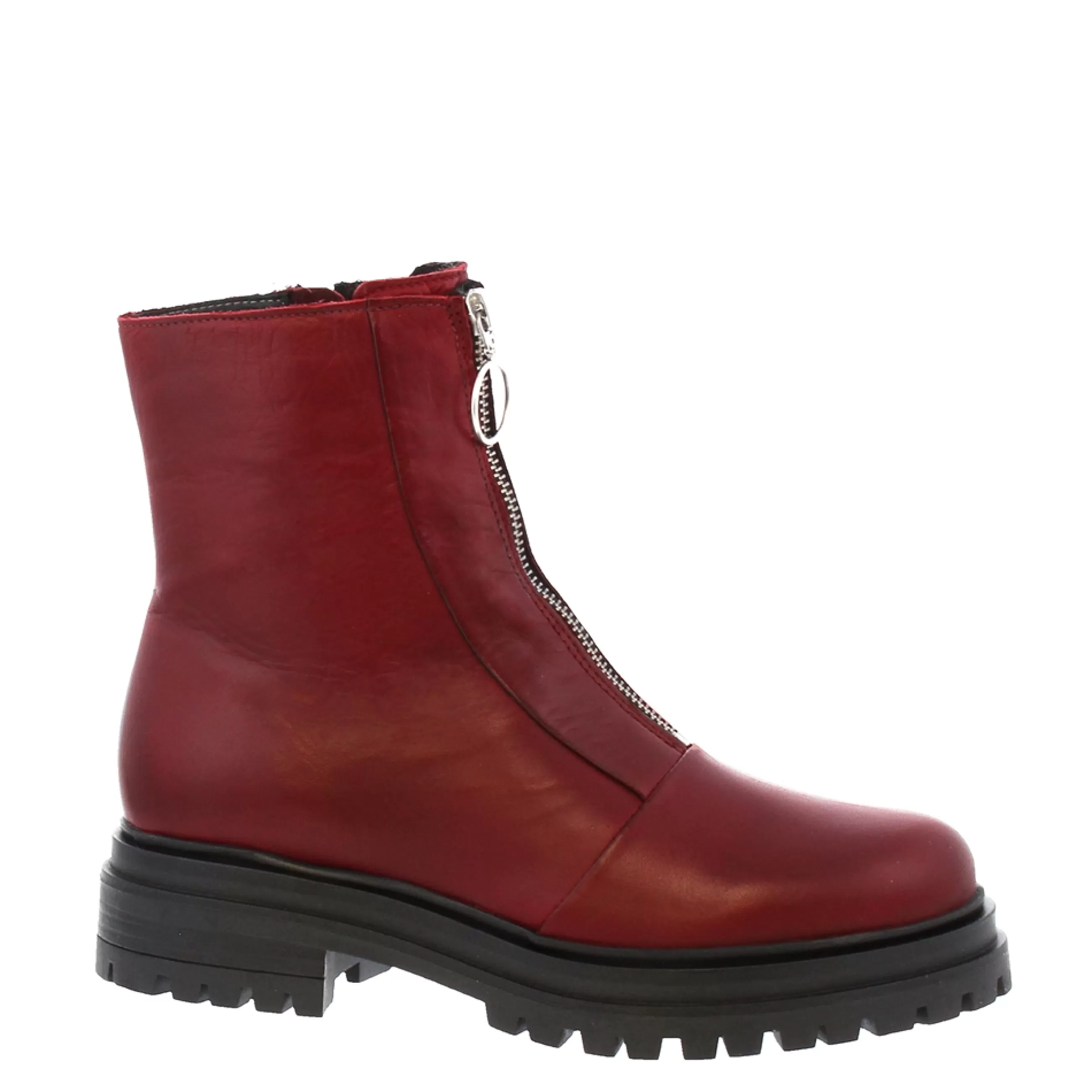 Savita Red Leather Zip-Up Ankle Boots>Carl Scarpa Cheap