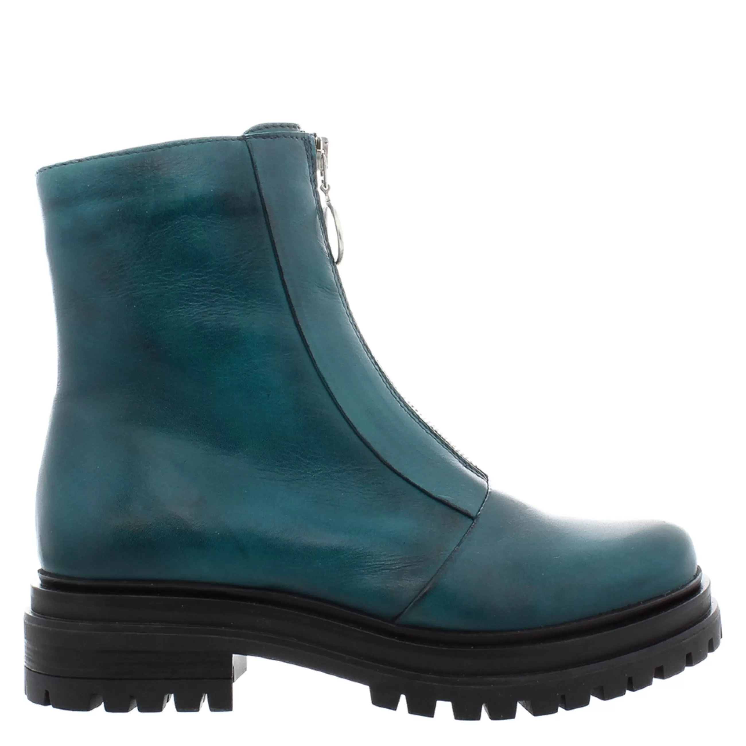 Savita Teal Leather Zip-Up Ankle Boots>Carl Scarpa Best