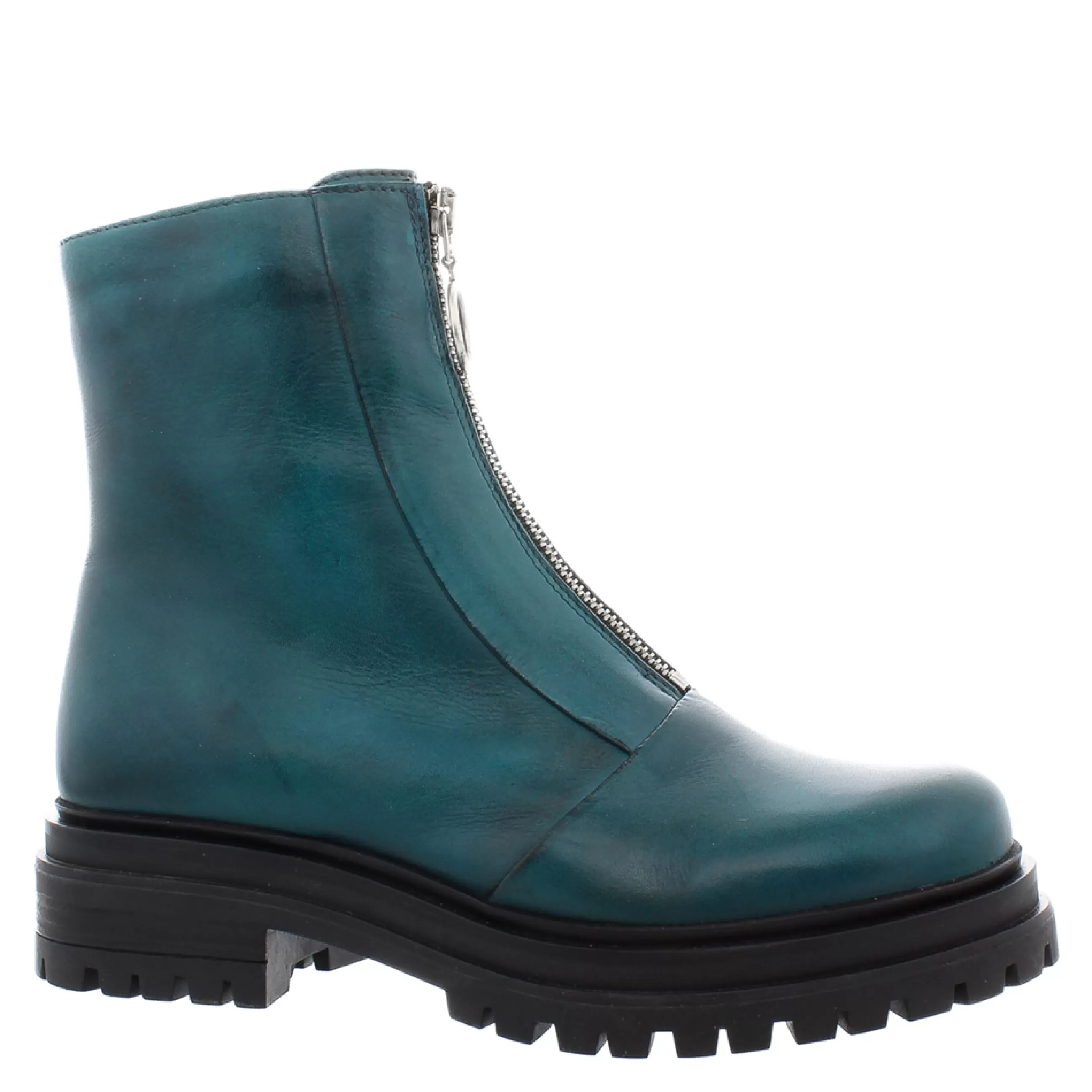 Savita Teal Leather Zip-Up Ankle Boots>Carl Scarpa Best