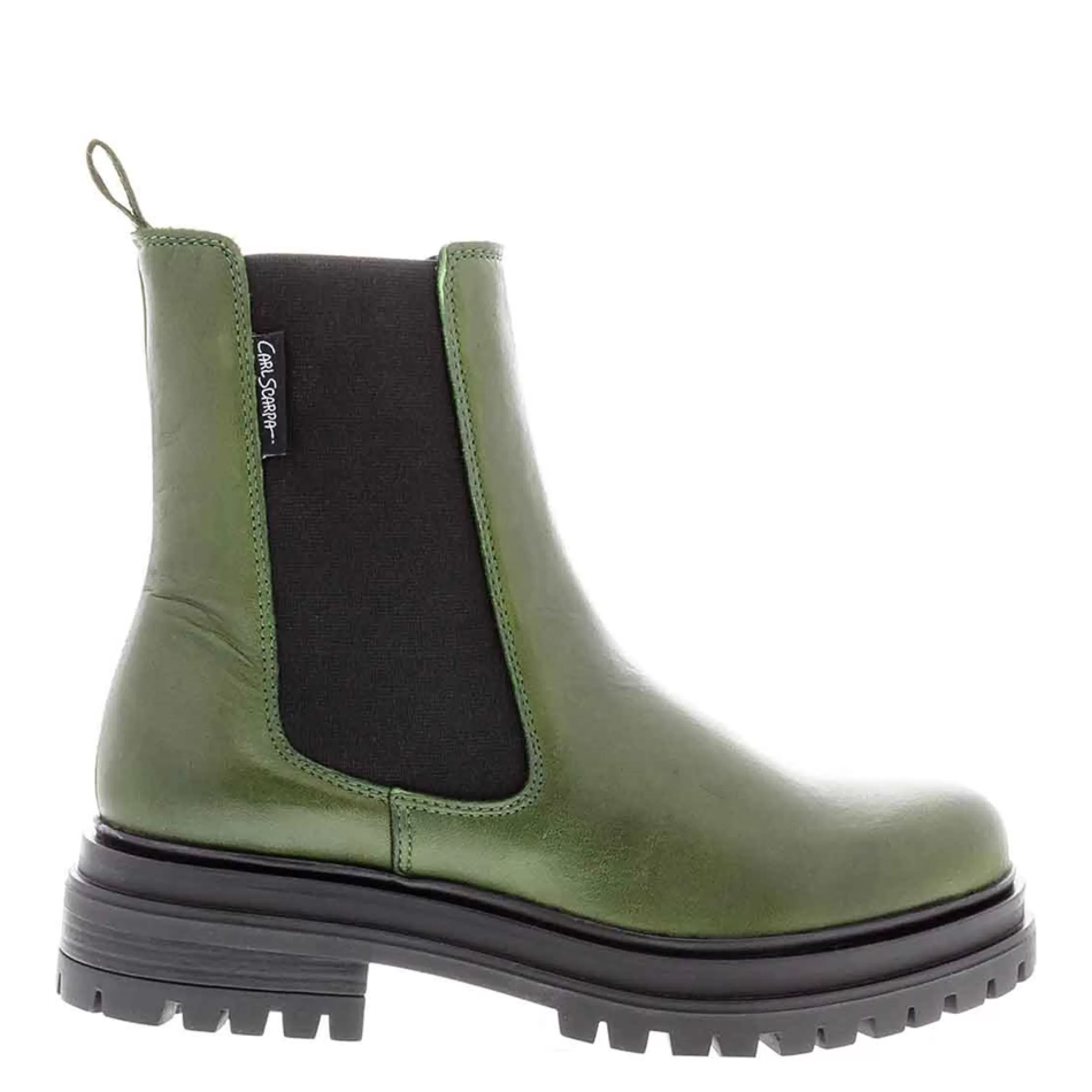 Selessia Green Leather Chelsea Boots>Carl Scarpa Flash Sale