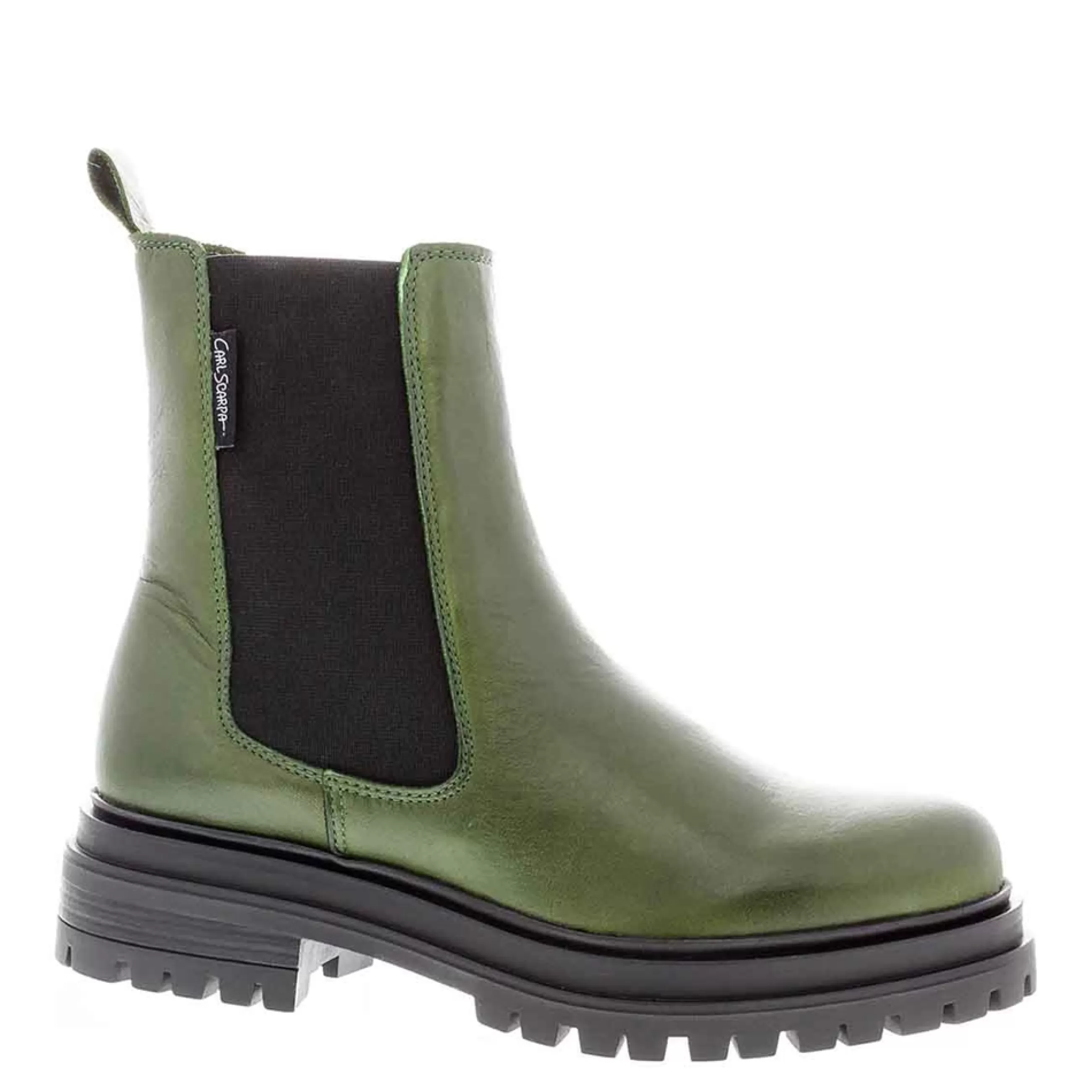 Selessia Green Leather Chelsea Boots>Carl Scarpa Flash Sale