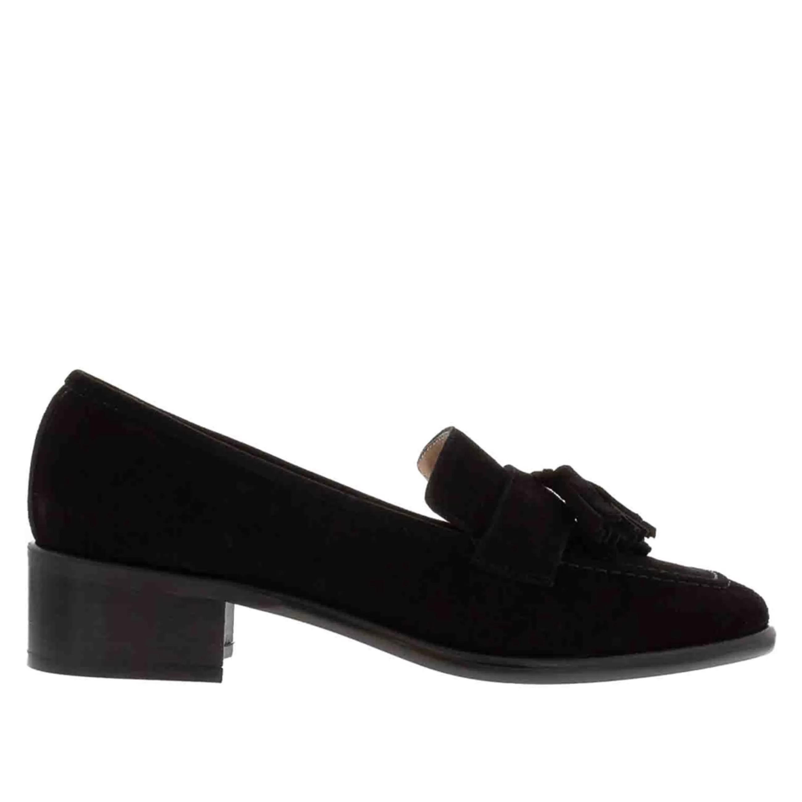 Trisola Black Suede Tassel Loafers>Carl Scarpa Shop