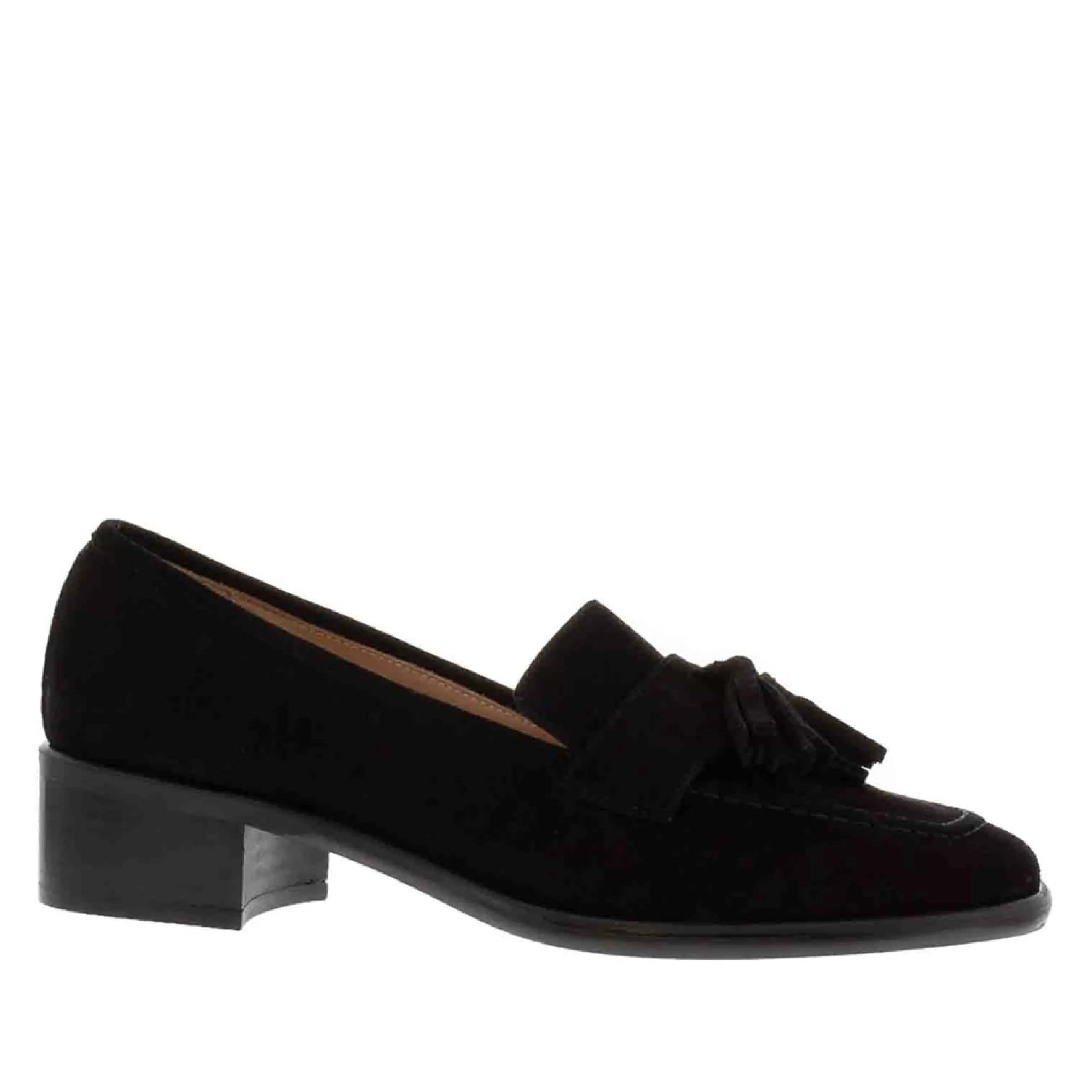 Trisola Black Suede Tassel Loafers>Carl Scarpa Shop