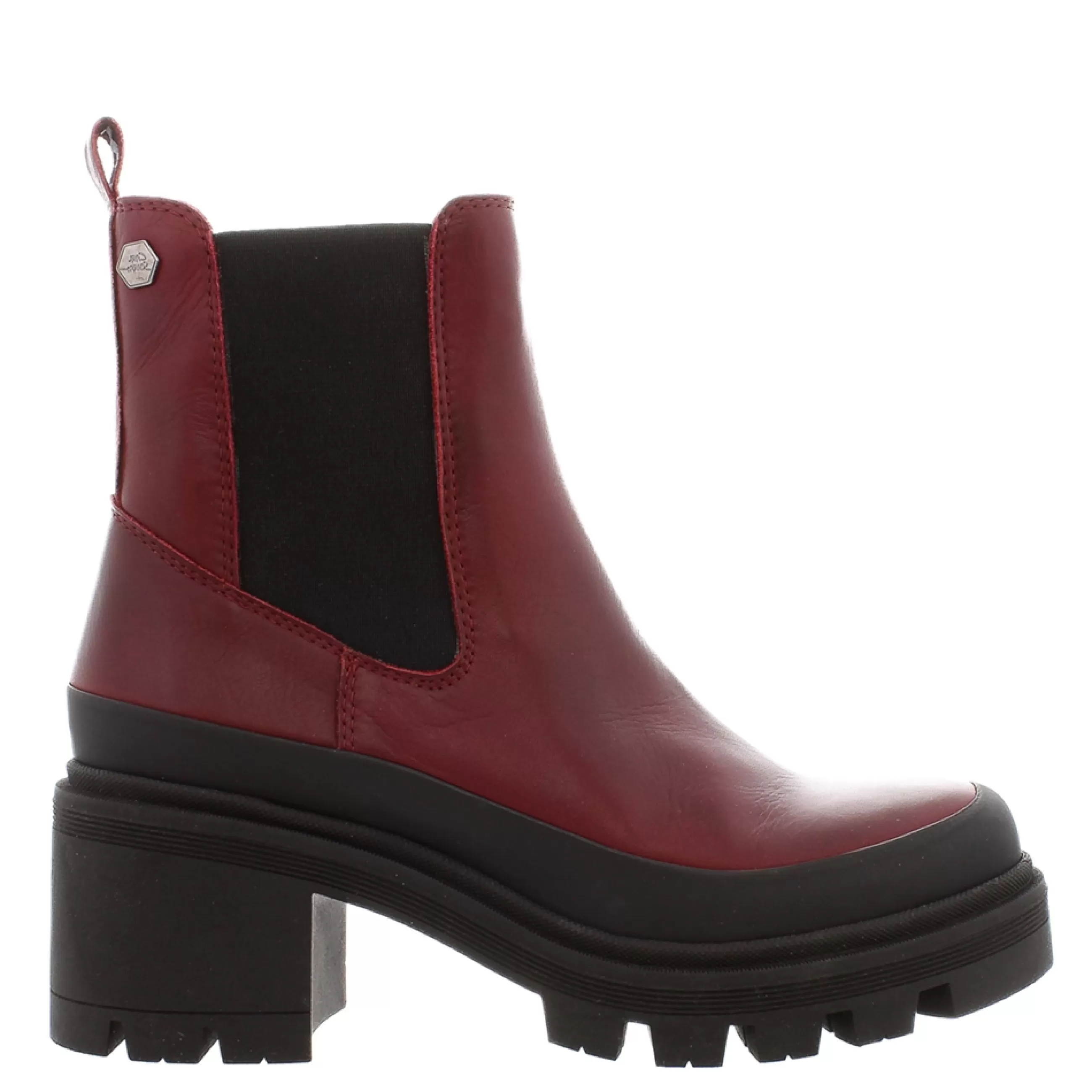 Wild Burgundy Leather Chunky Heel Ankle Boots>Carl Scarpa Sale