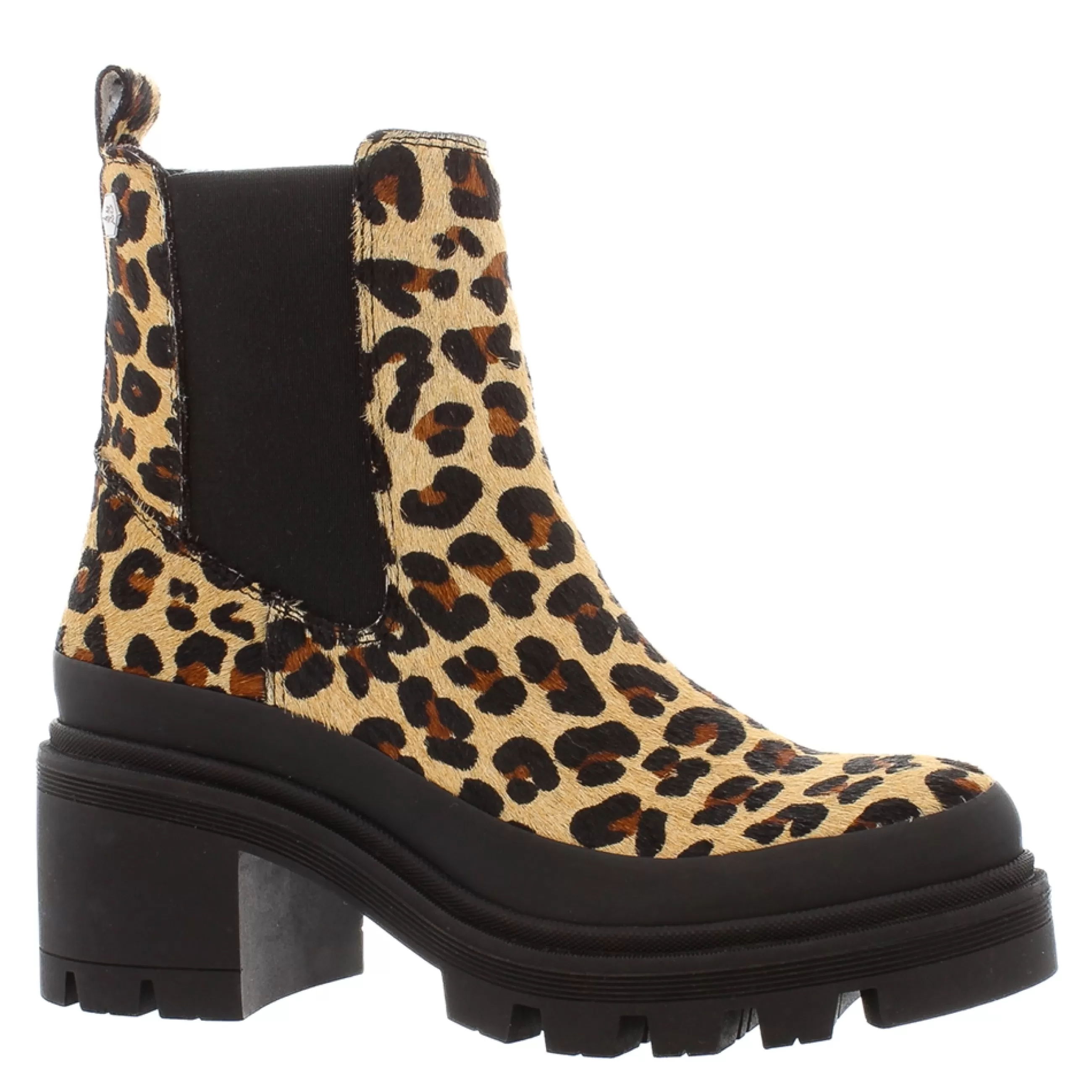 Wild Leopard Leather Chunky Heel Ankle Boots>Carl Scarpa Outlet